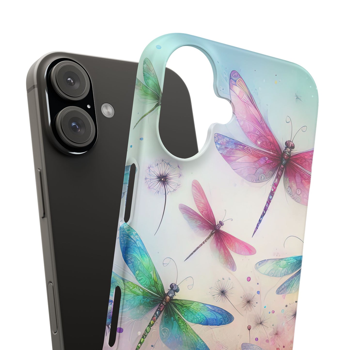 Slim Case - Pastel Watercolor Dragonfly iPhone Case