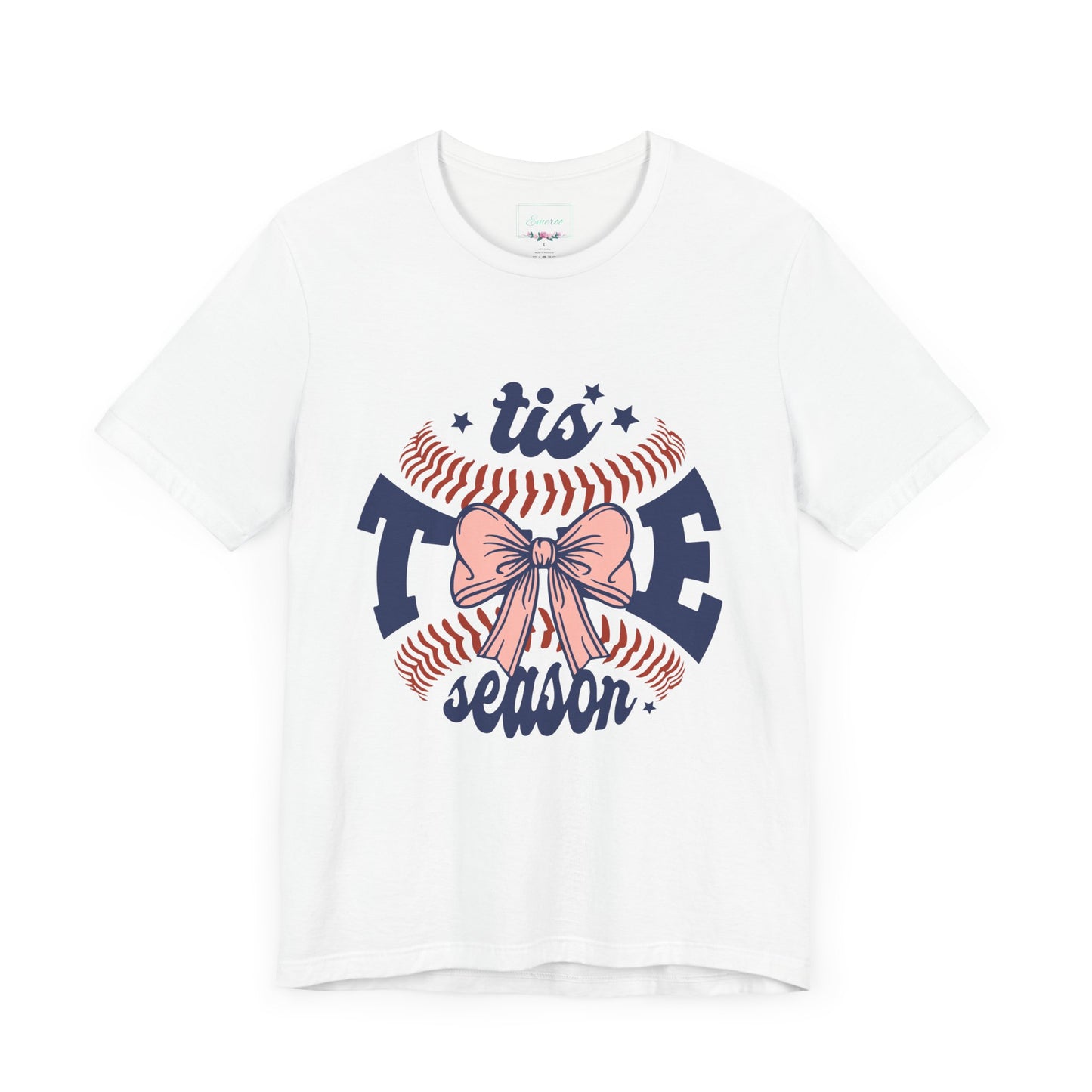 "Tis Tee Season Unisex Jersey Short Sleeve Tee - Perfect for Baseball Lovers"