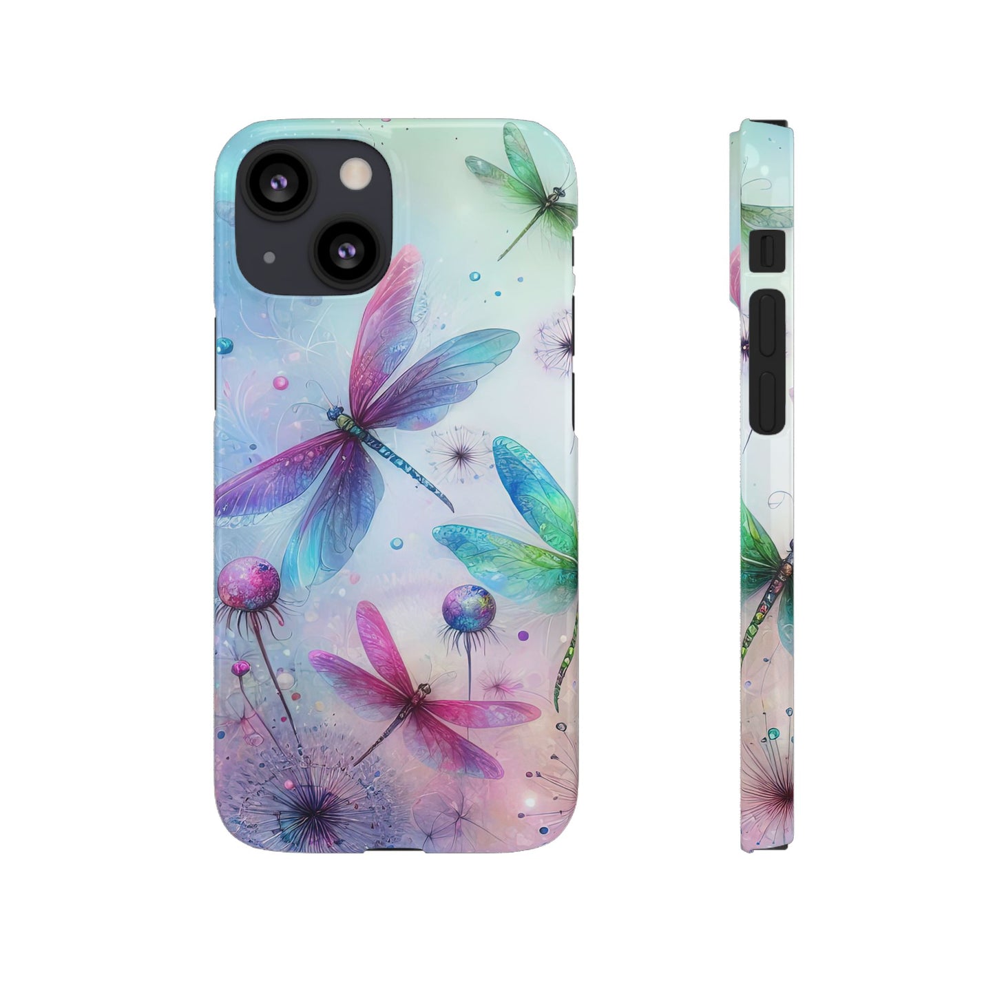 Watercolor Pastel Dragonflies Snap Cases