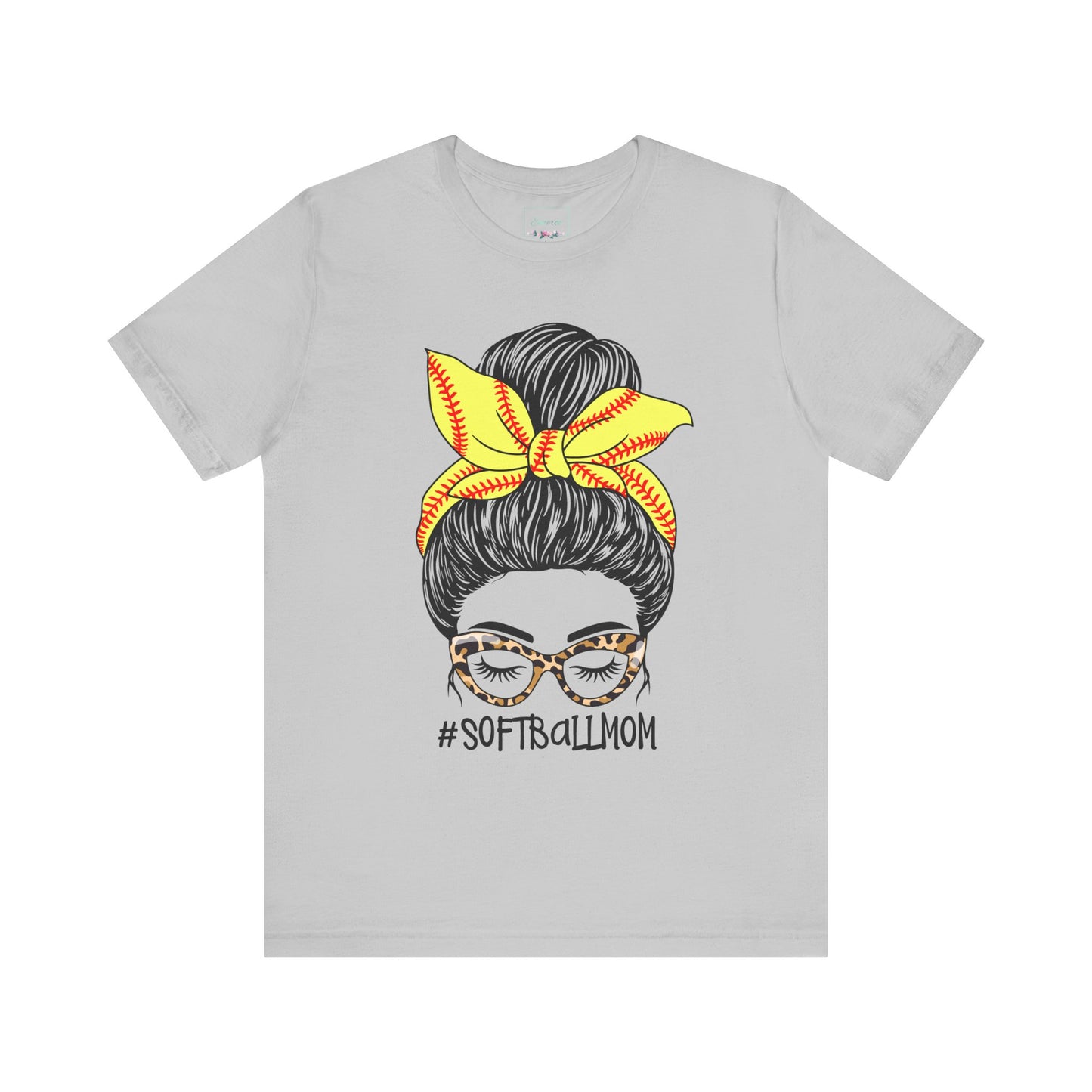 Messy Bun Softball Mom T Shirt (Light)