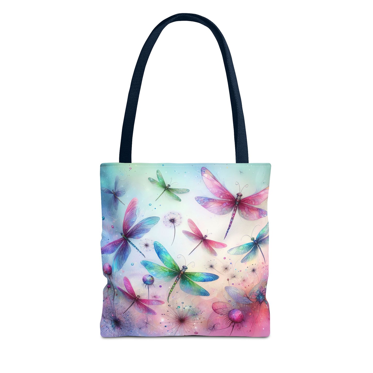 Dragonfly Tote Bag with Pastel Watercolor Design