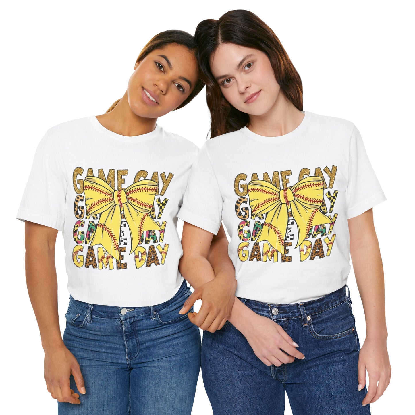 Softball Game Day Coquette Bow T Shirt