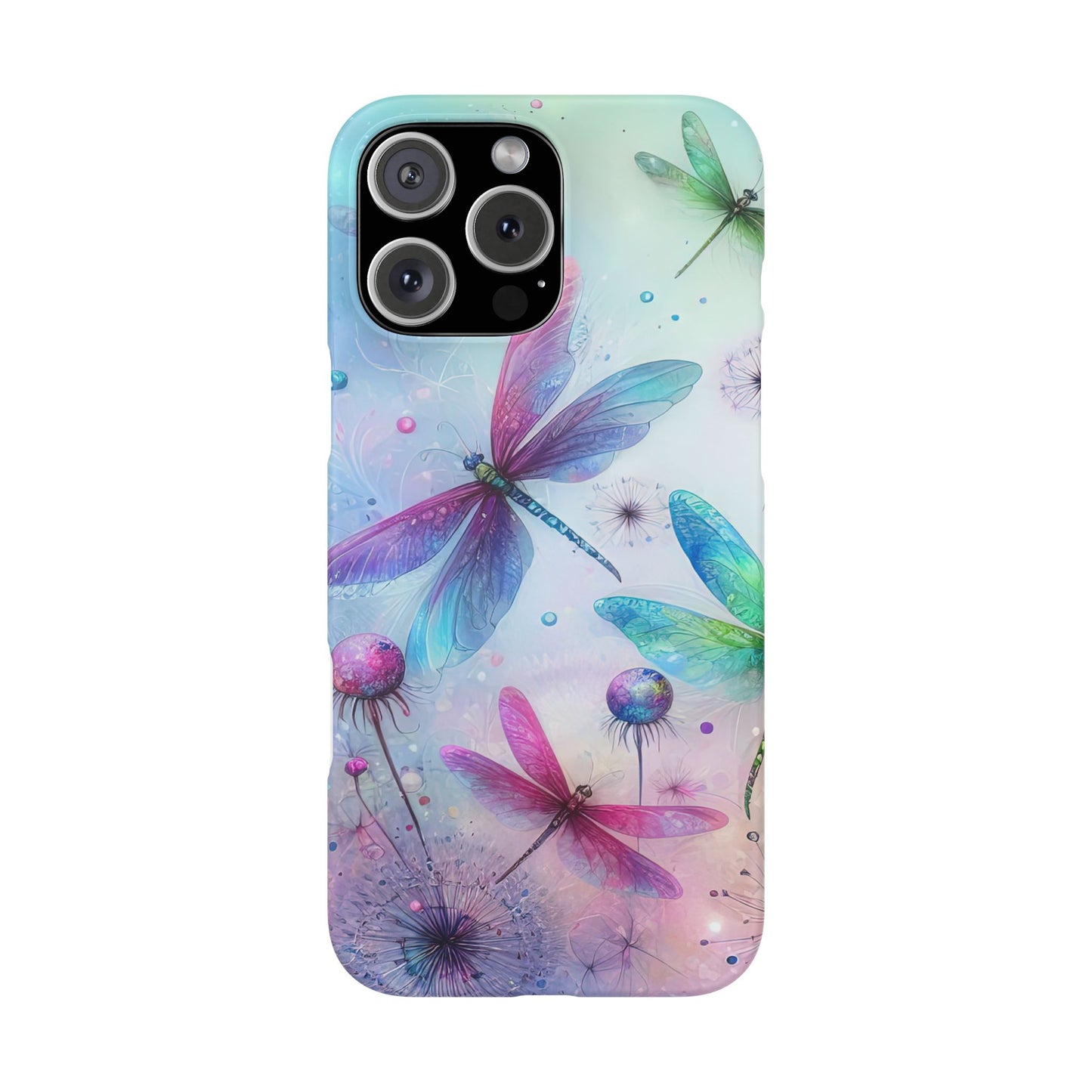 Watercolor Pastel Dragonflies Snap Cases
