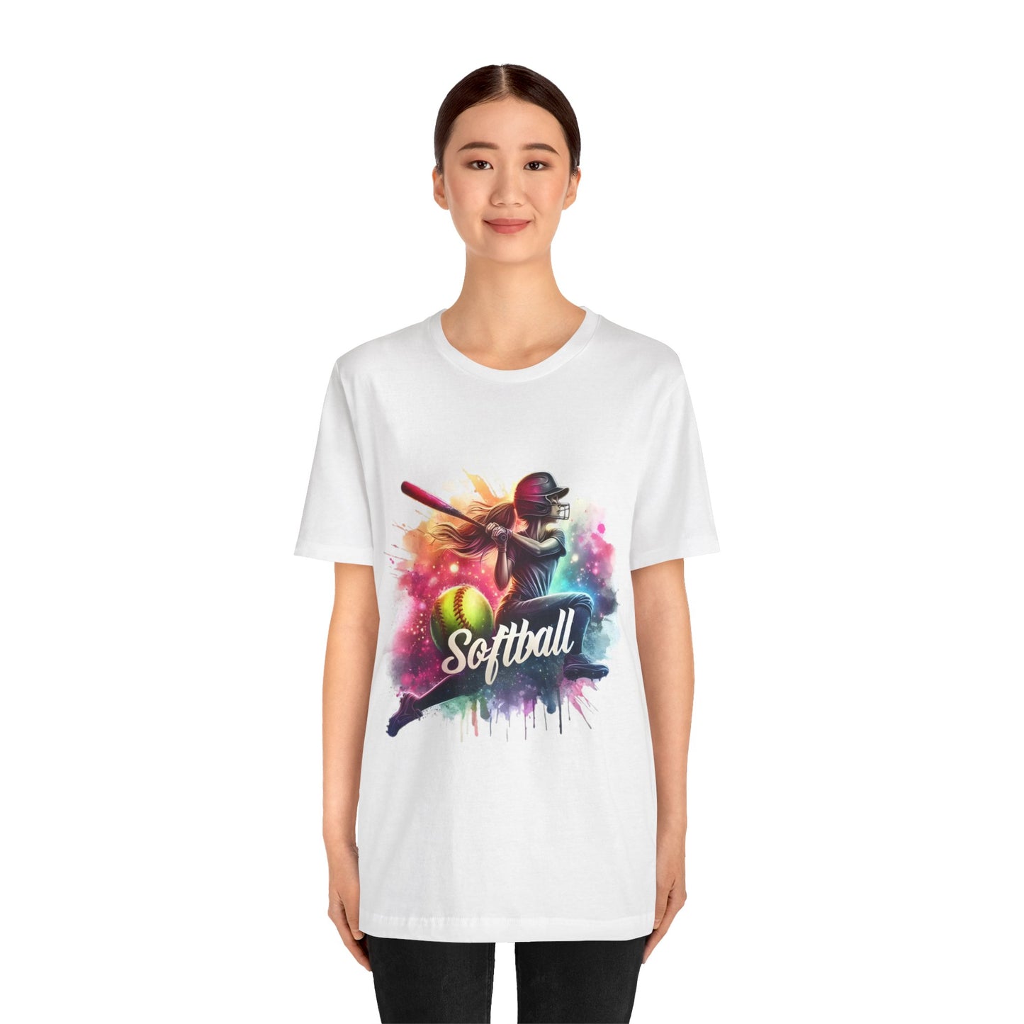 Paint splashed softball swing Jersey Tee