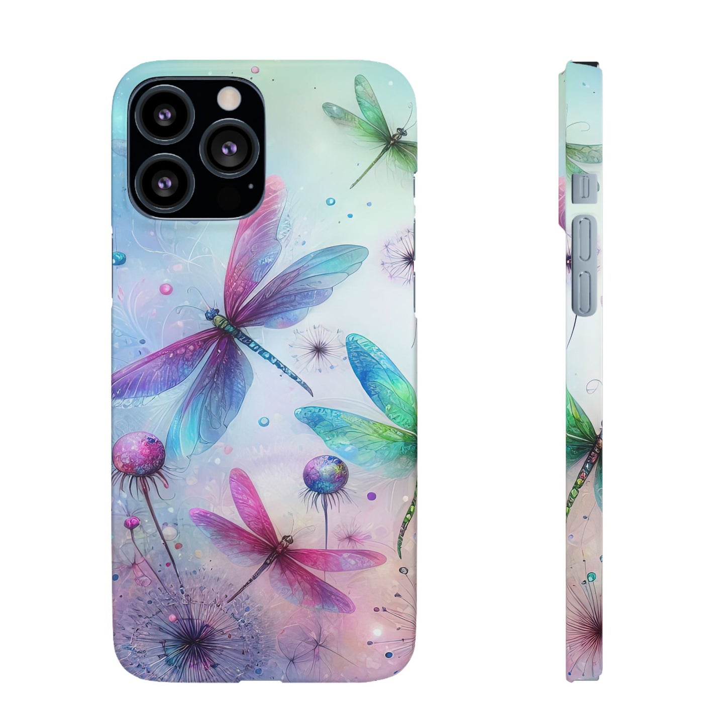 Watercolor Pastel Dragonflies Snap Cases