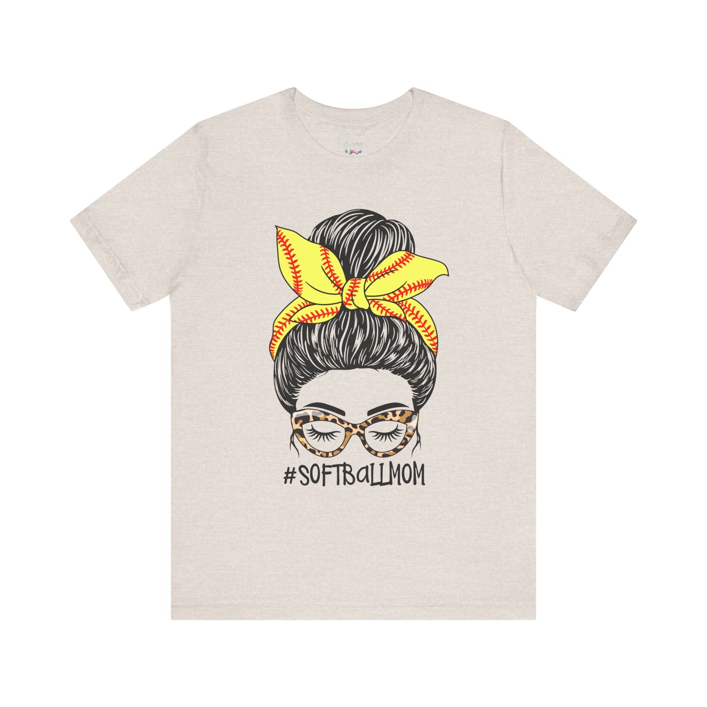 Messy Bun Softball Mom T Shirt (Light)