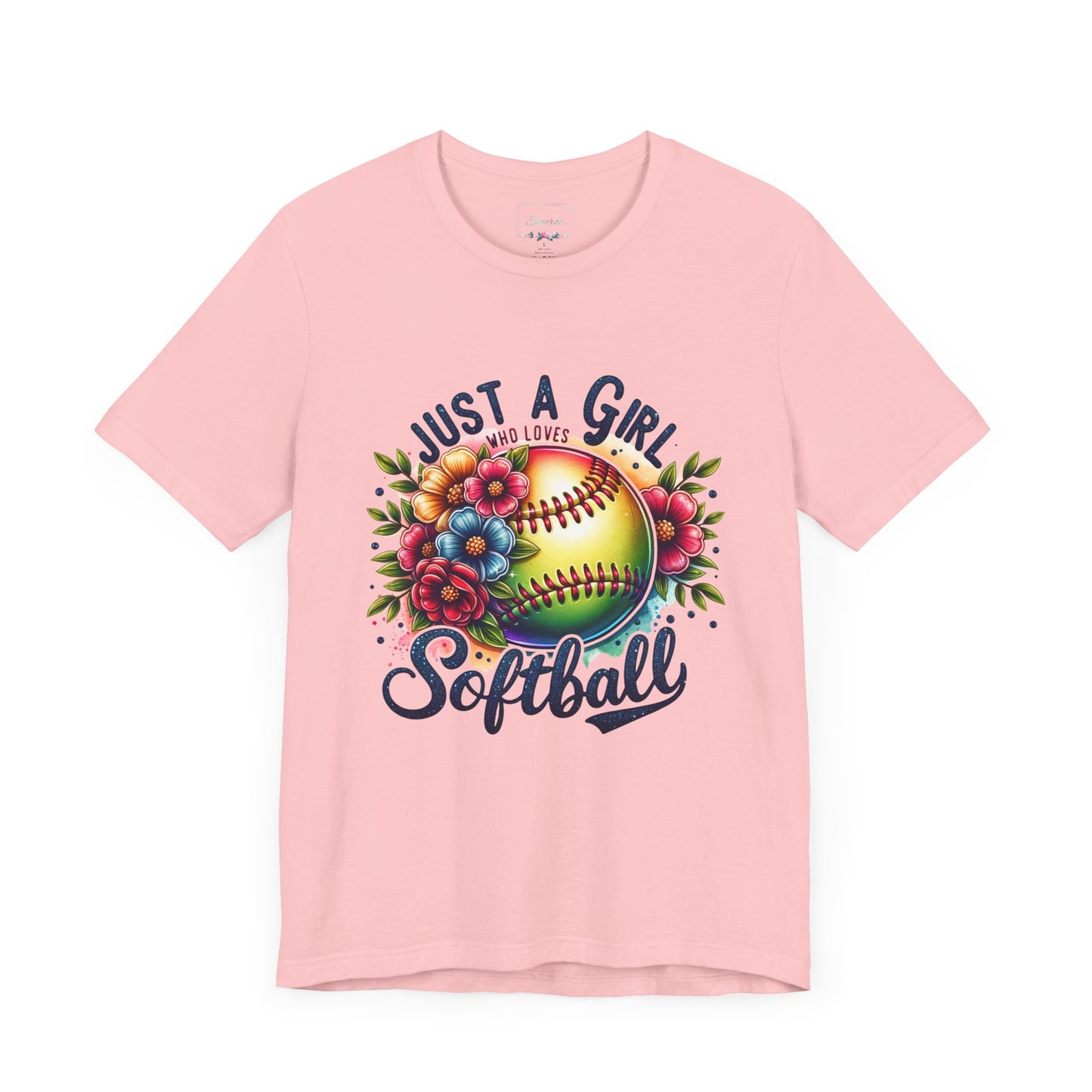 Just a girl who loves softball t-shirt