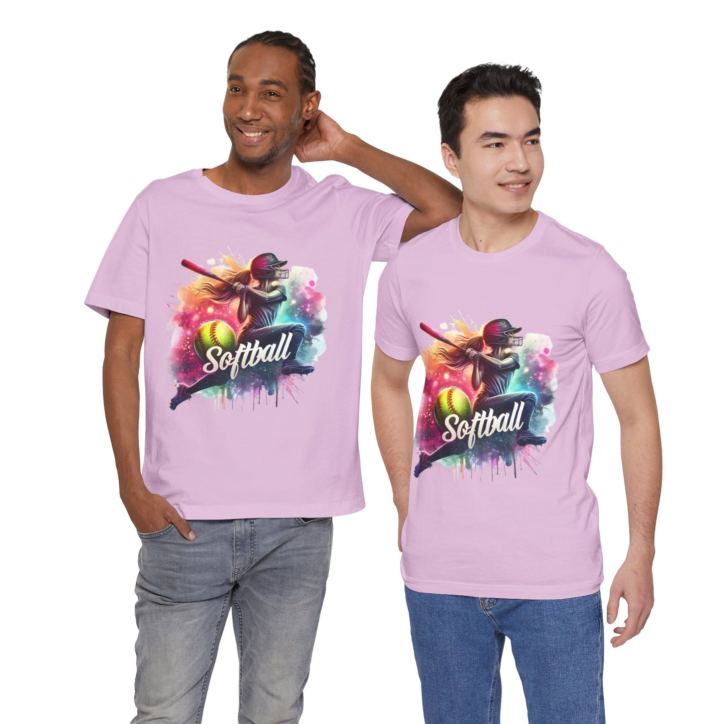 Paint splashed softball swing Jersey Tee