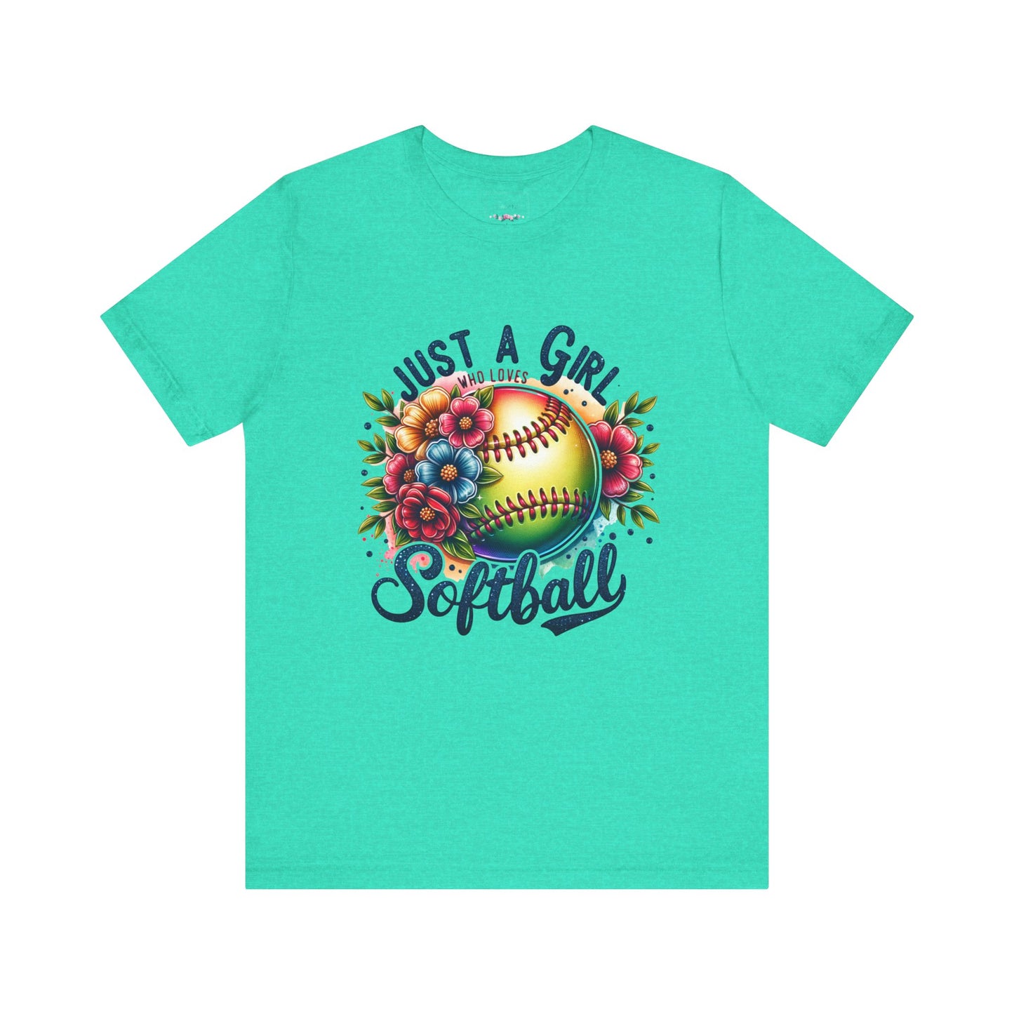 Just a girl who loves softball t-shirt