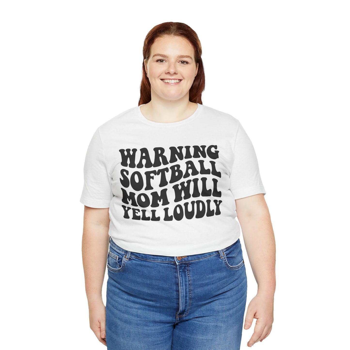 Softball Mom Will Yell Loudly T Shirt (Light)