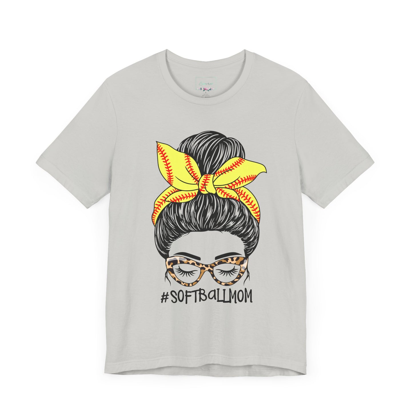 Messy Bun Softball Mom T Shirt (Light)