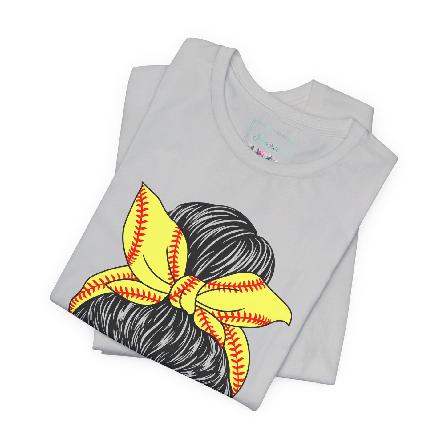 Messy Bun Softball Mom T Shirt (Light)