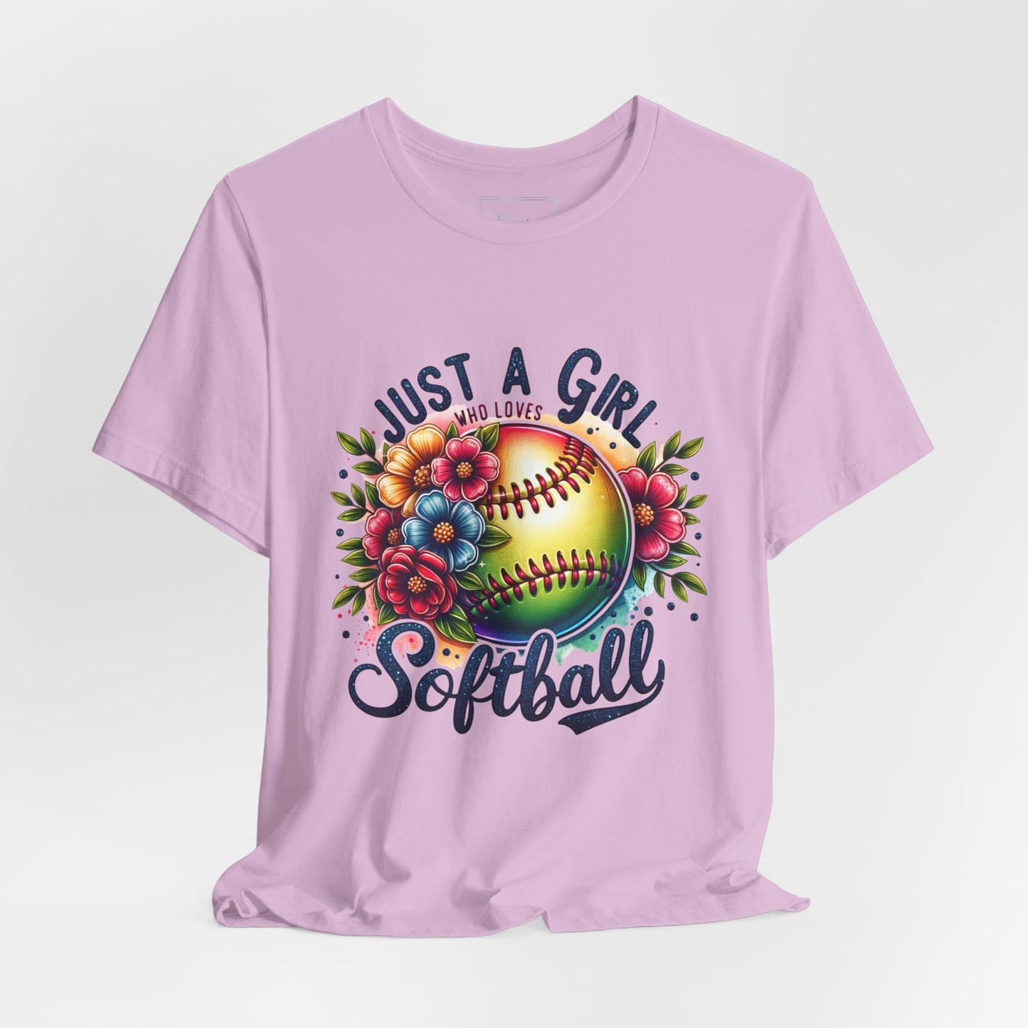 Just a girl who loves softball t-shirt