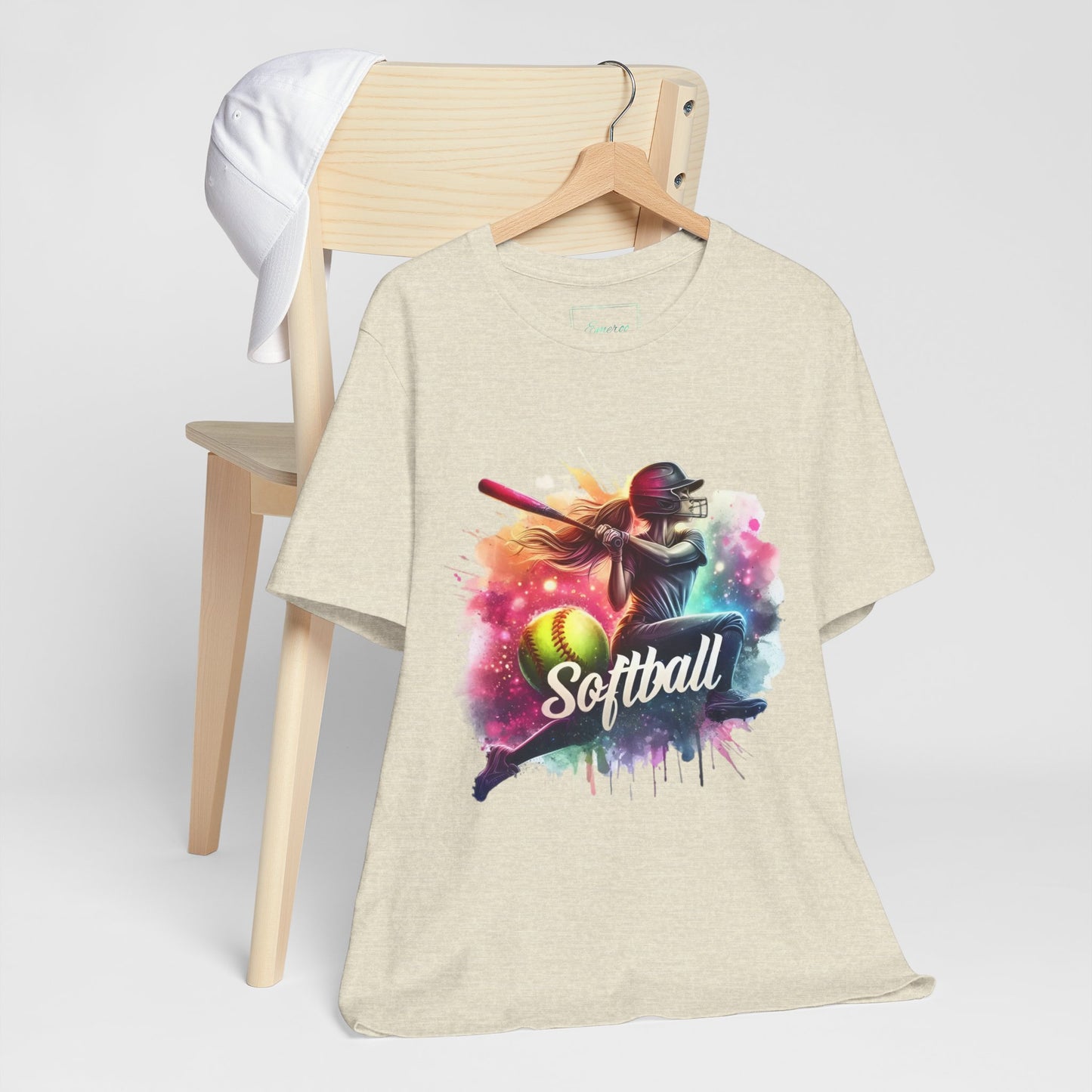Paint splashed softball swing Jersey Tee