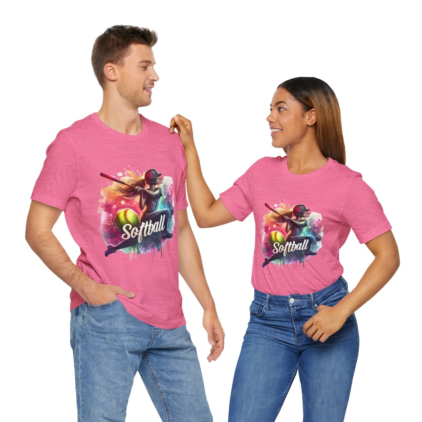 Paint splashed softball swing Jersey Tee