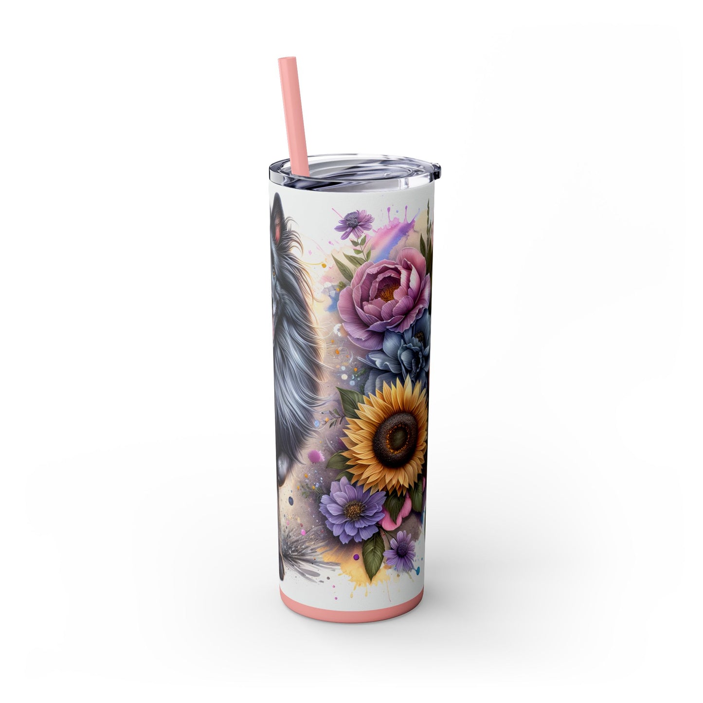 Belgian Tervuren Skinny Tumbler with Straw, 20oz