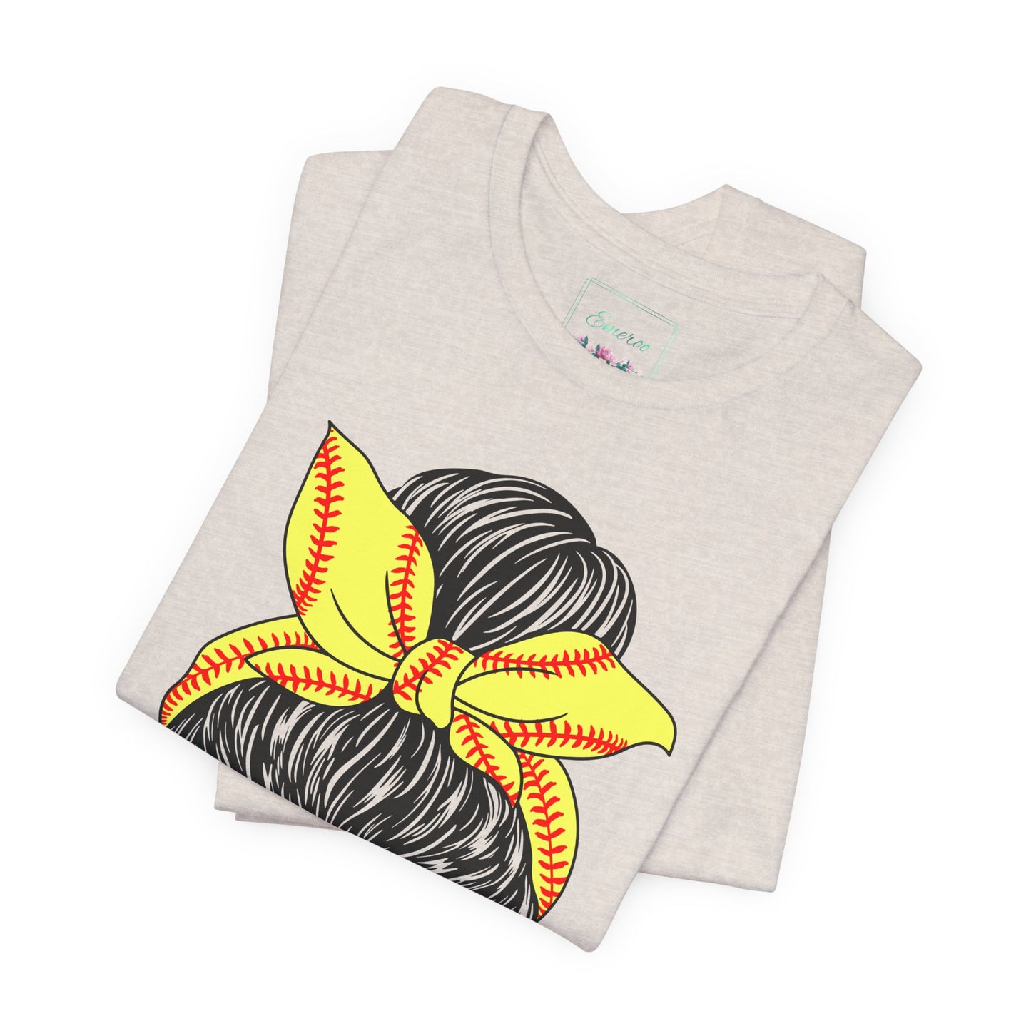 Messy Bun Softball Mom T Shirt (Light)