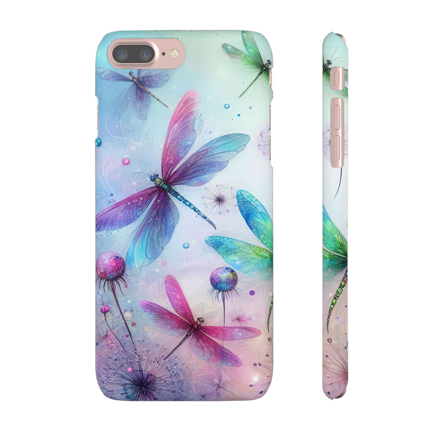 Watercolor Pastel Dragonflies Snap Cases