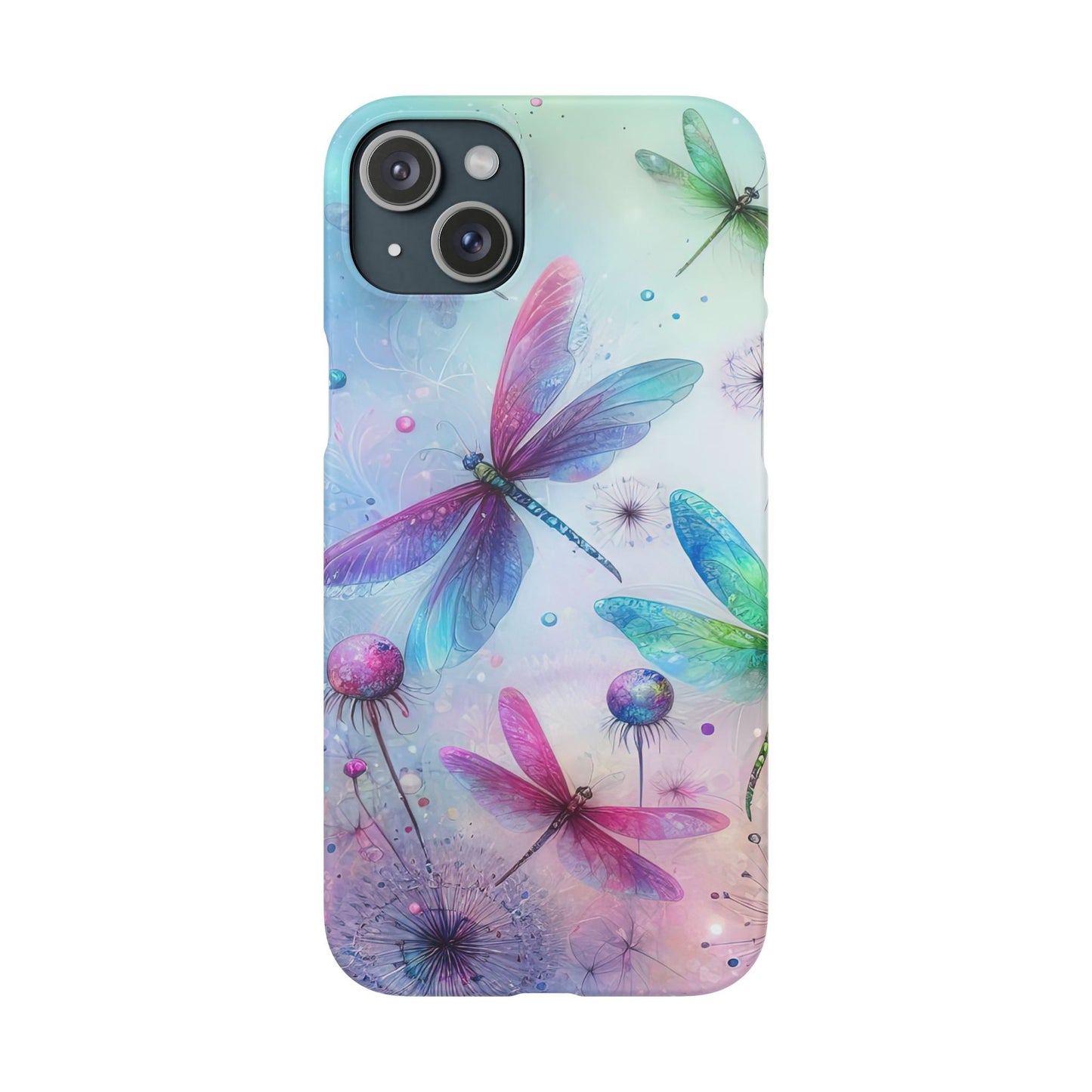 Watercolor Pastel Dragonflies Snap Cases