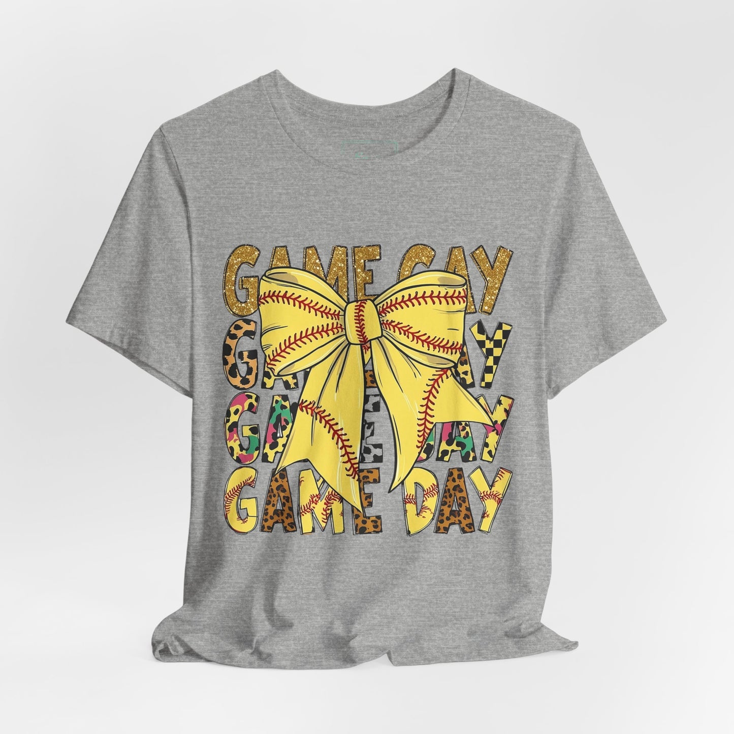 Softball Game Day Coquette Bow T Shirt