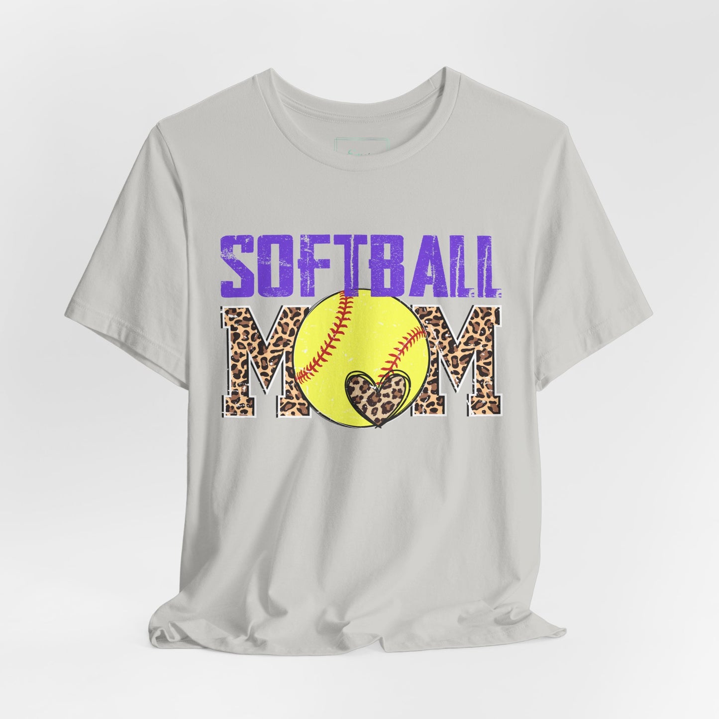 Leopard Softball Mom T Shirt (Light)