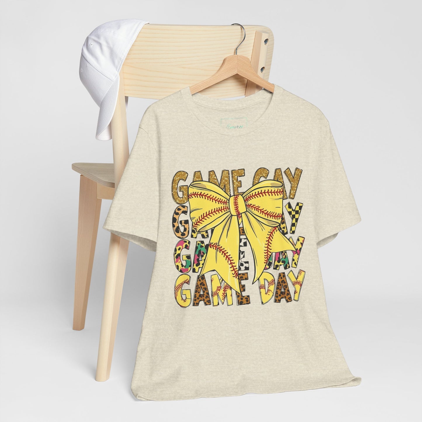 Softball Game Day Coquette Bow T Shirt