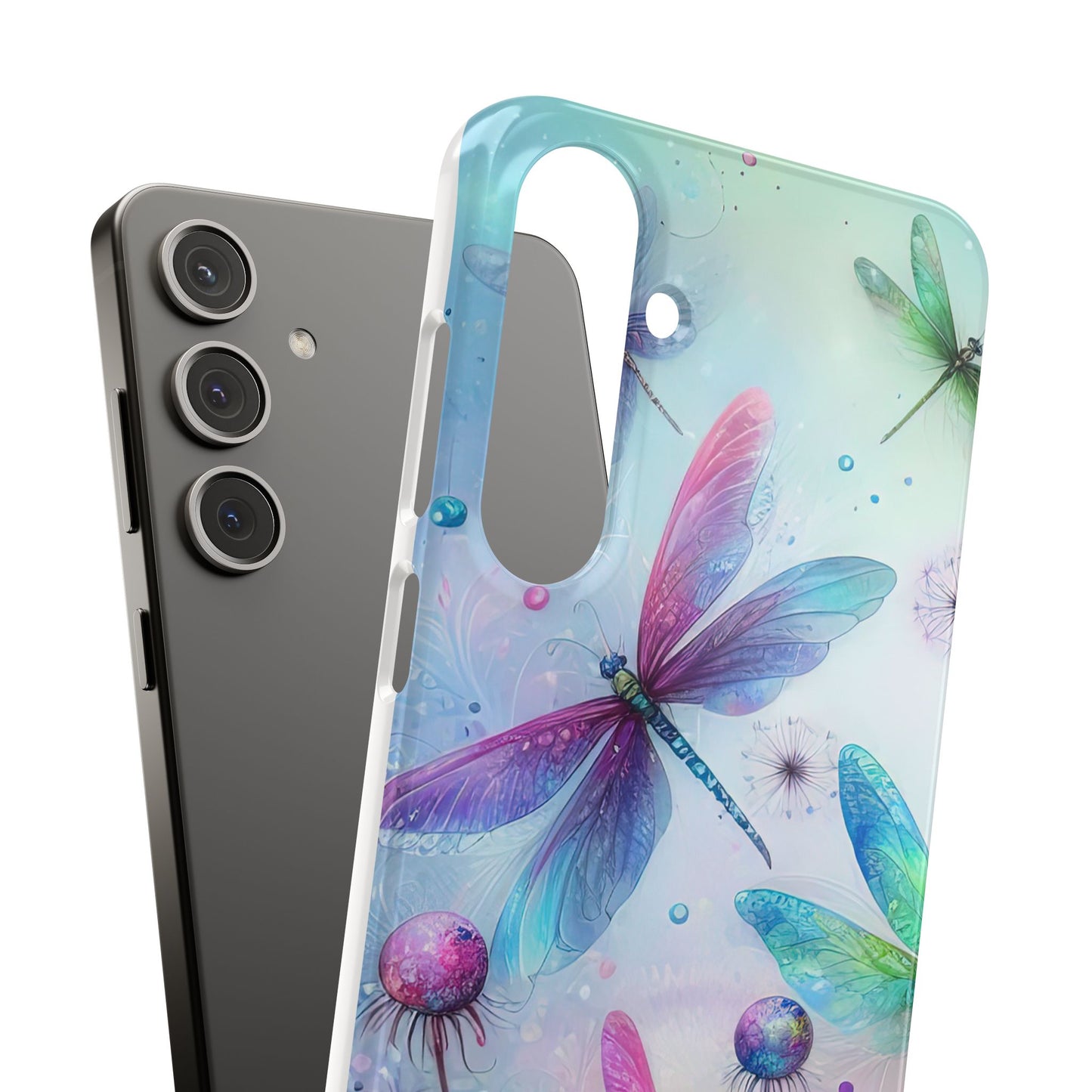 Watercolor Pastel Dragonflies Snap Cases