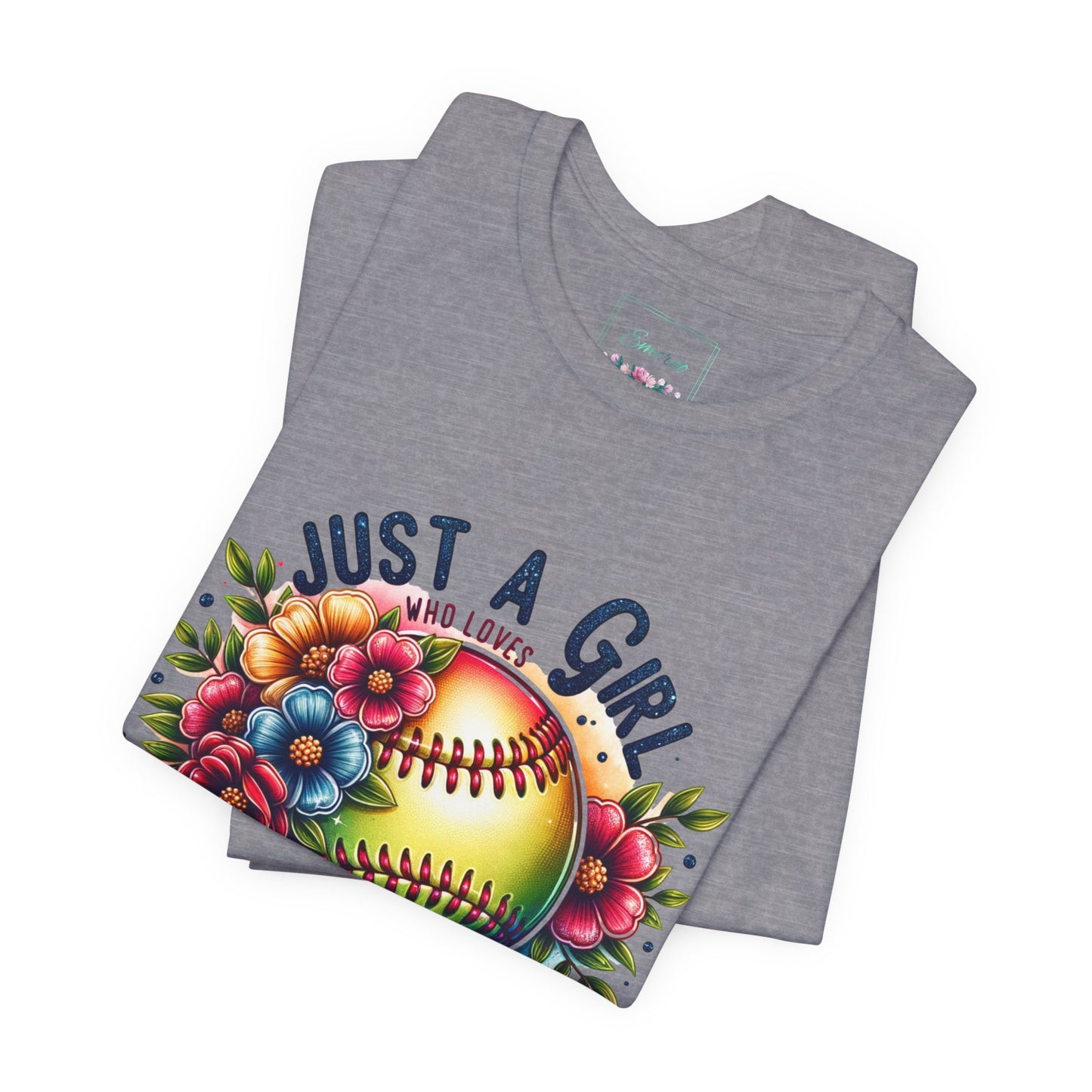 Just a girl who loves softball t-shirt