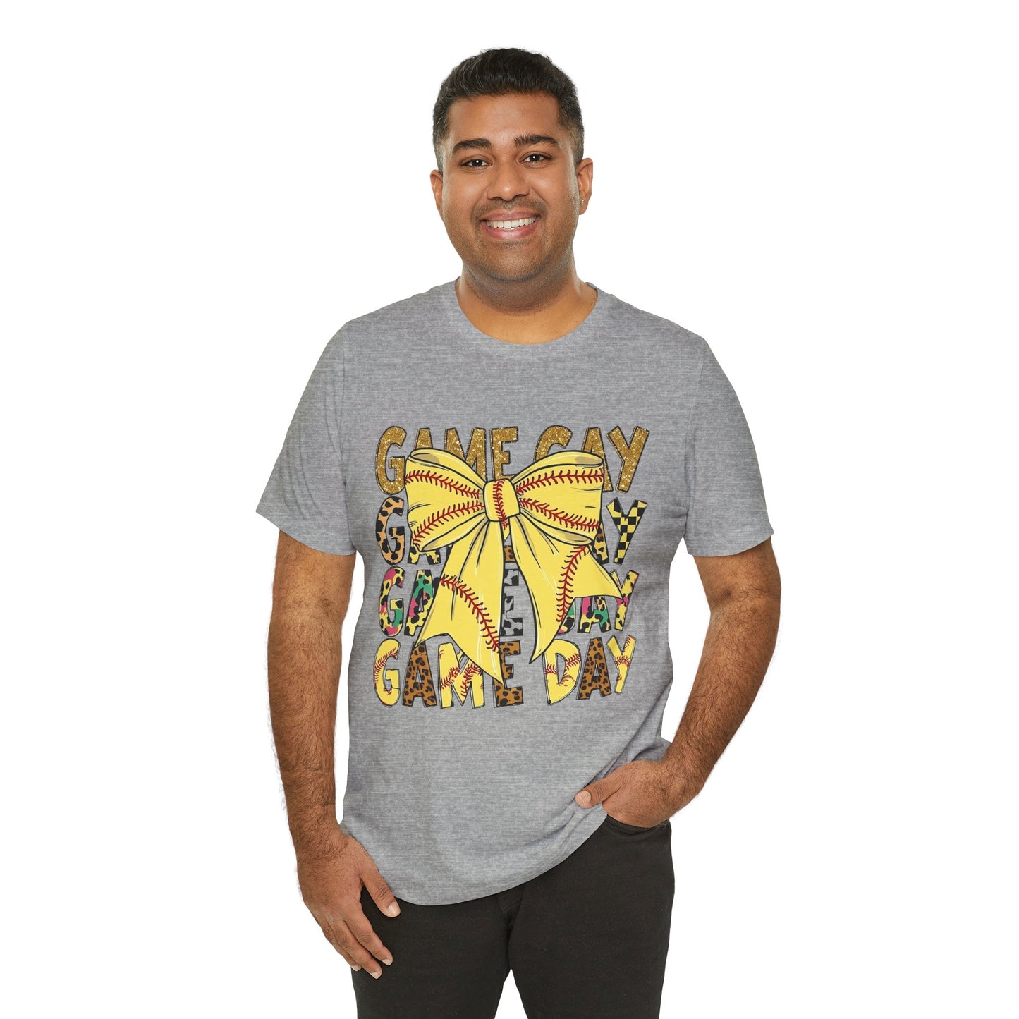 Softball Game Day Coquette Bow T Shirt