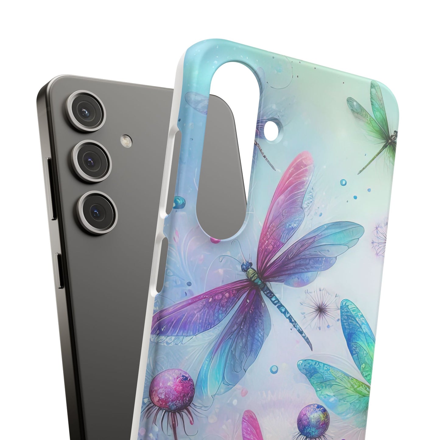 Watercolor Pastel Dragonflies Snap Cases