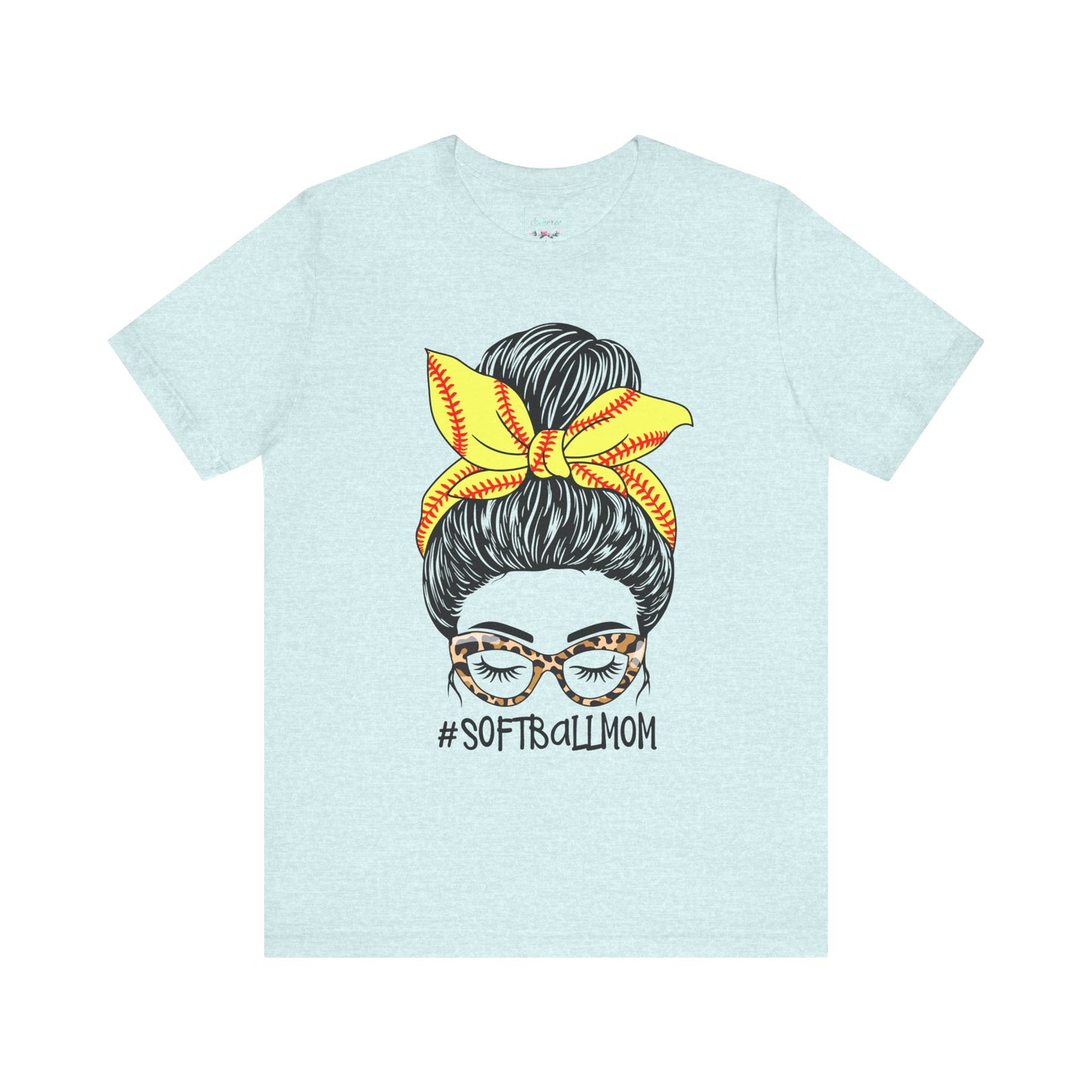 Messy Bun Softball Mom T Shirt (Light)