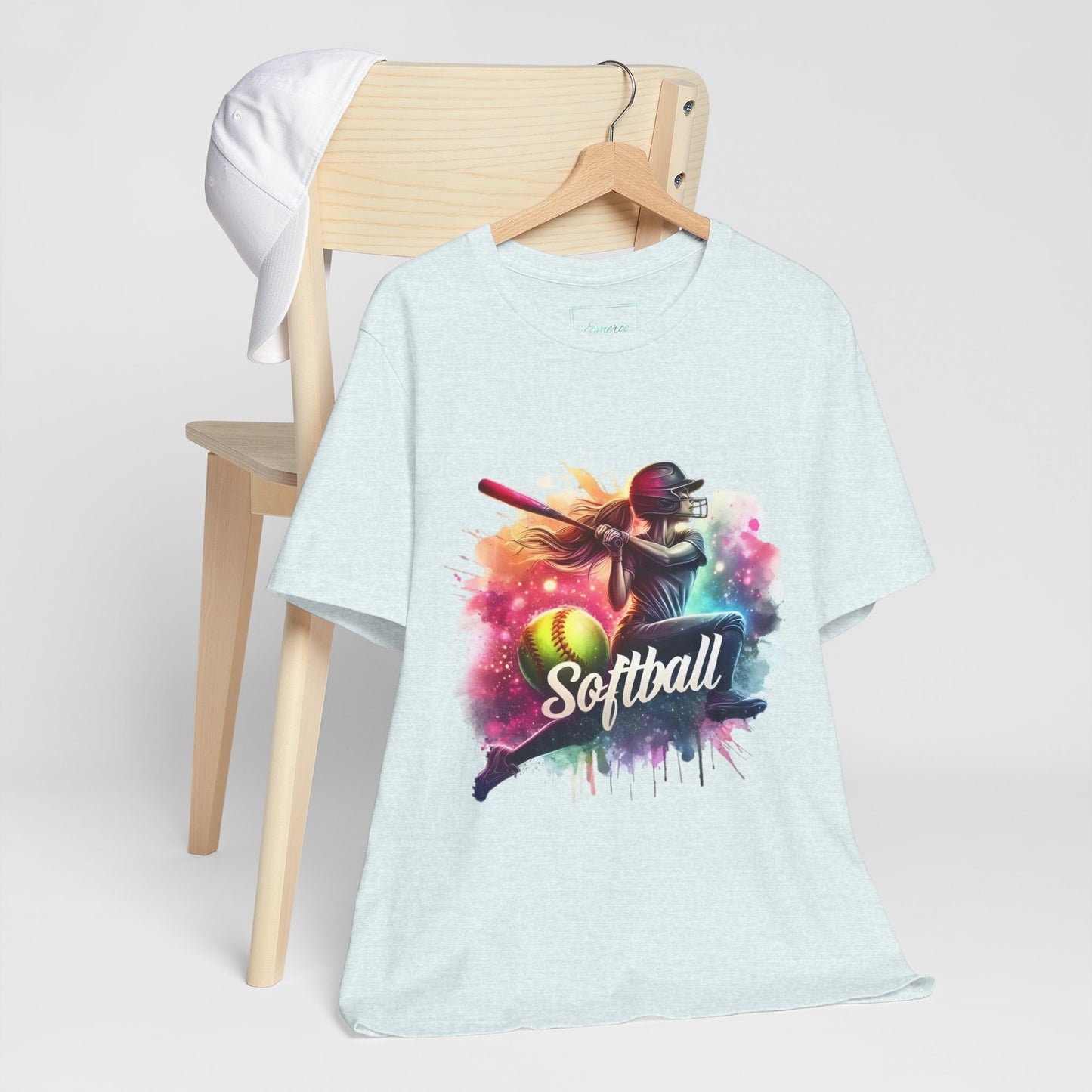 Paint splashed softball swing Jersey Tee