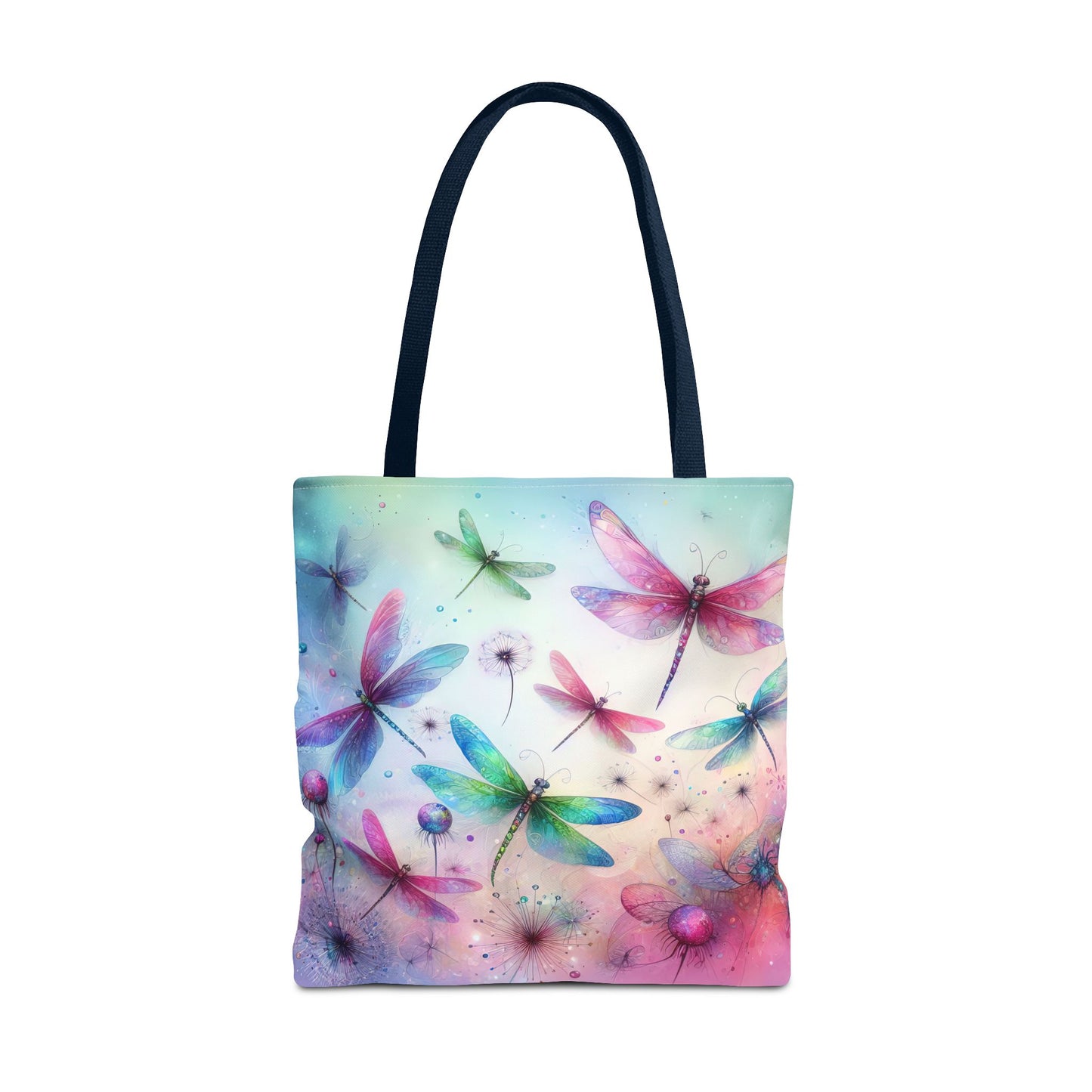 Dragonfly Tote Bag with Pastel Watercolor Design