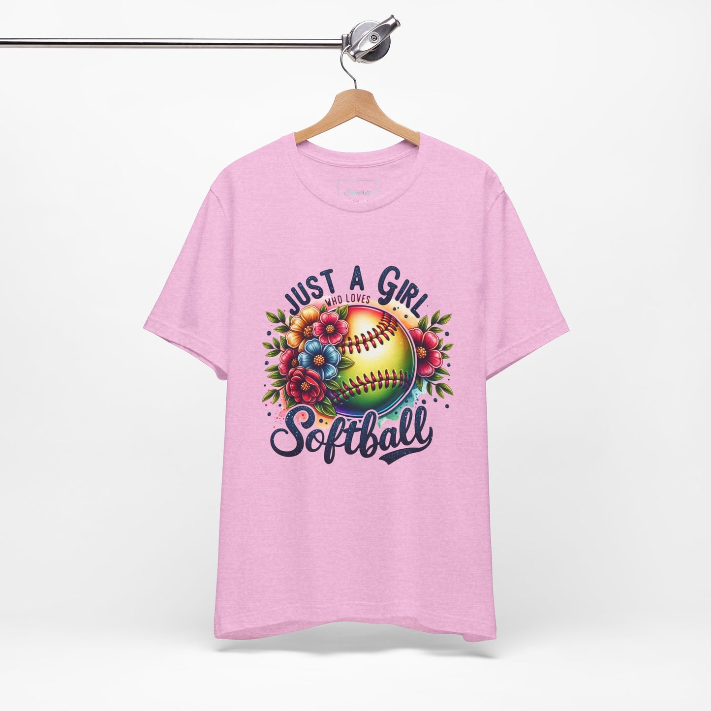 Just a girl who loves softball t-shirt