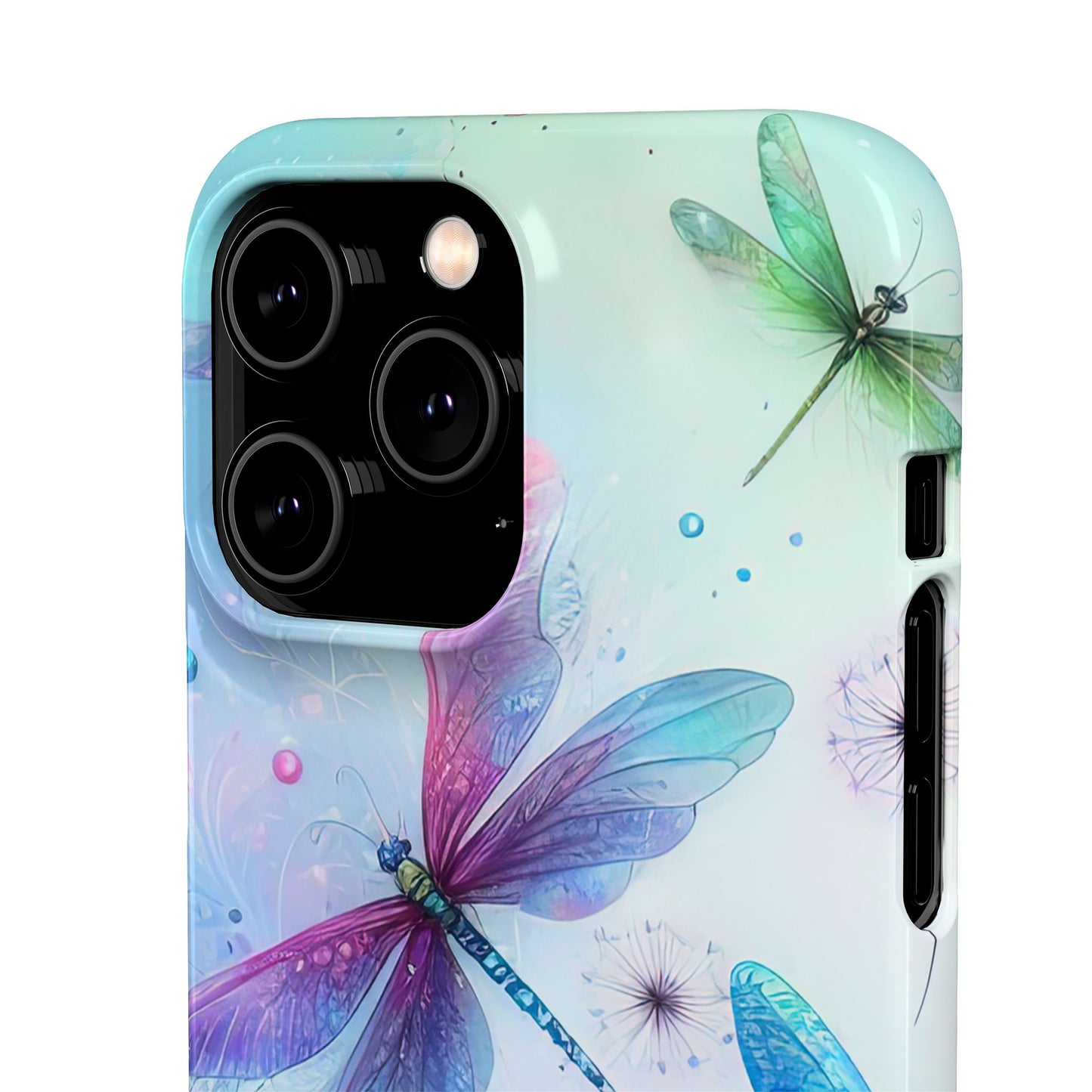 Watercolor Pastel Dragonflies Snap Cases