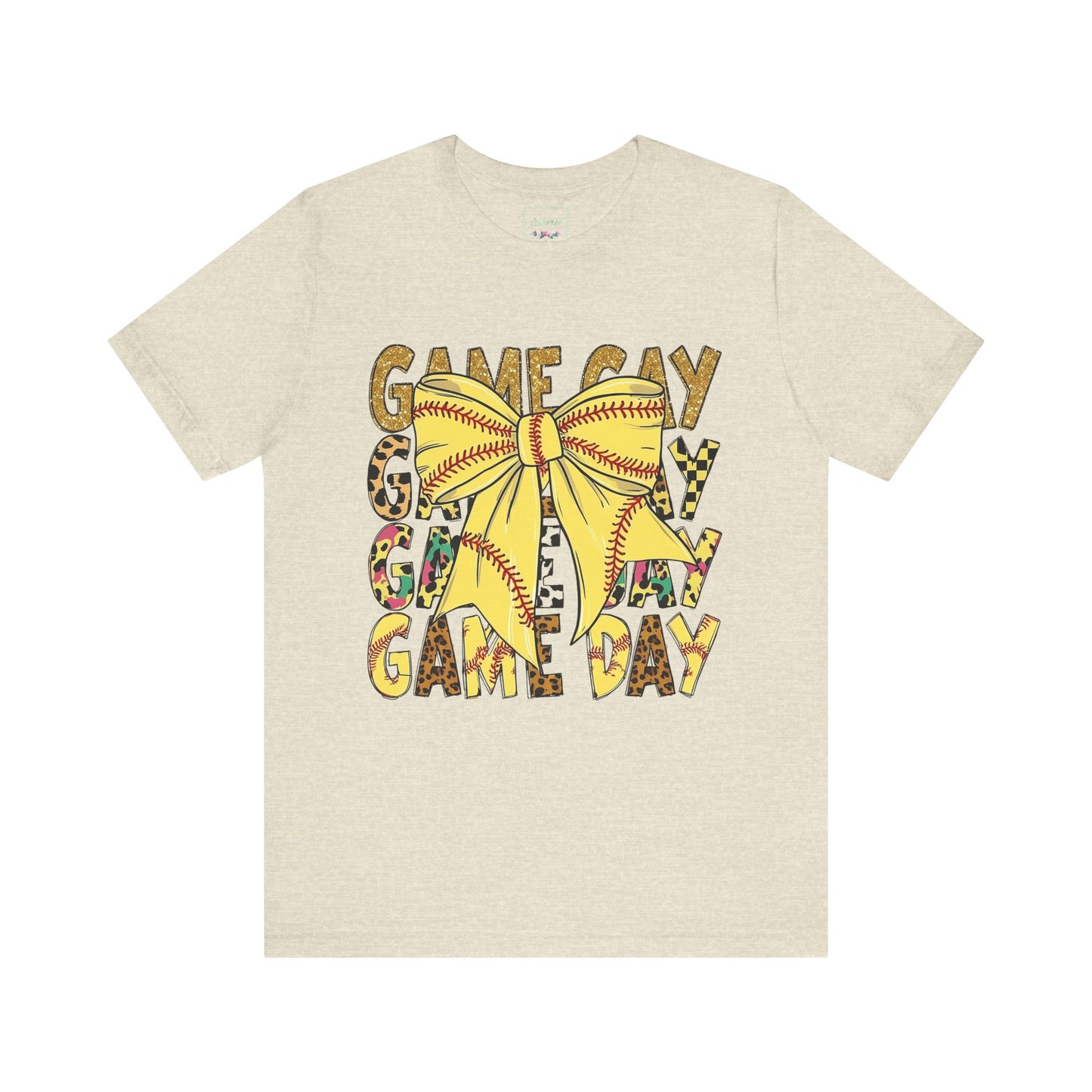 Softball Game Day Coquette Bow T Shirt
