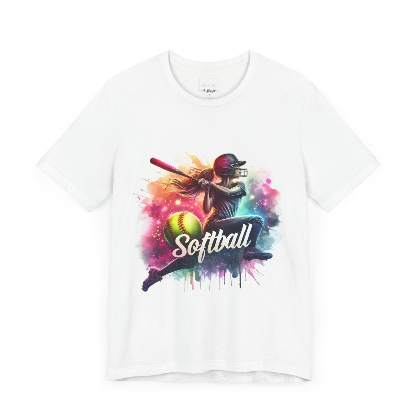 Paint splashed softball swing Jersey Tee