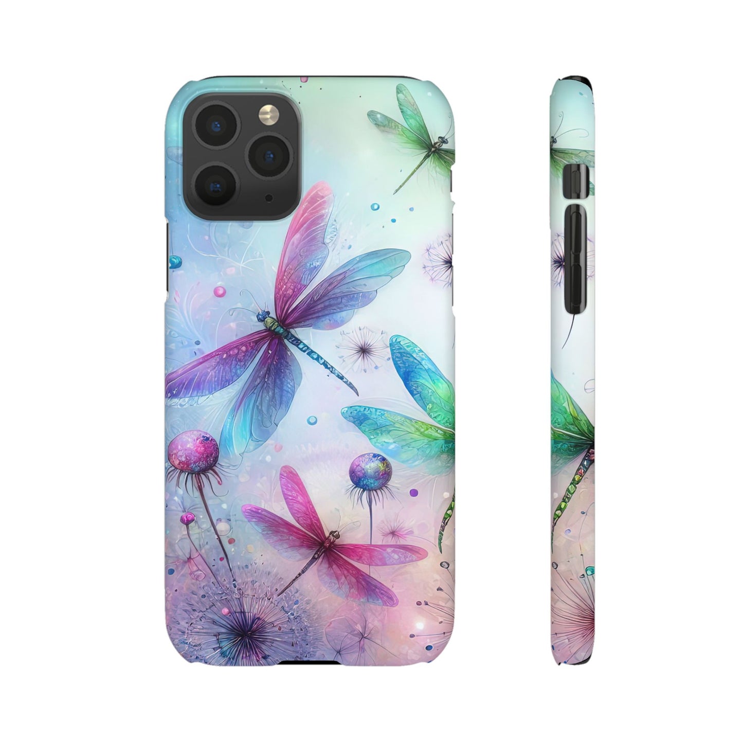 Watercolor Pastel Dragonflies Snap Cases