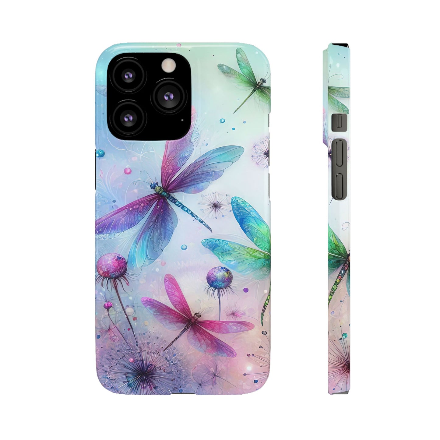 Watercolor Pastel Dragonflies Snap Cases