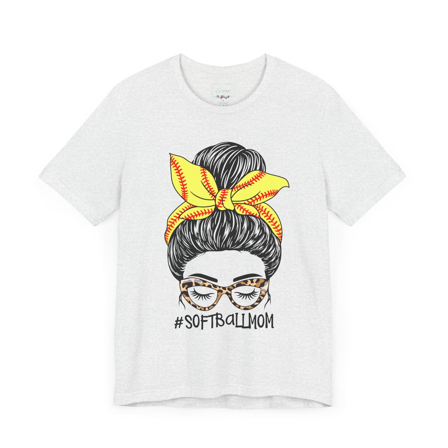 Messy Bun Softball Mom T Shirt (Light)