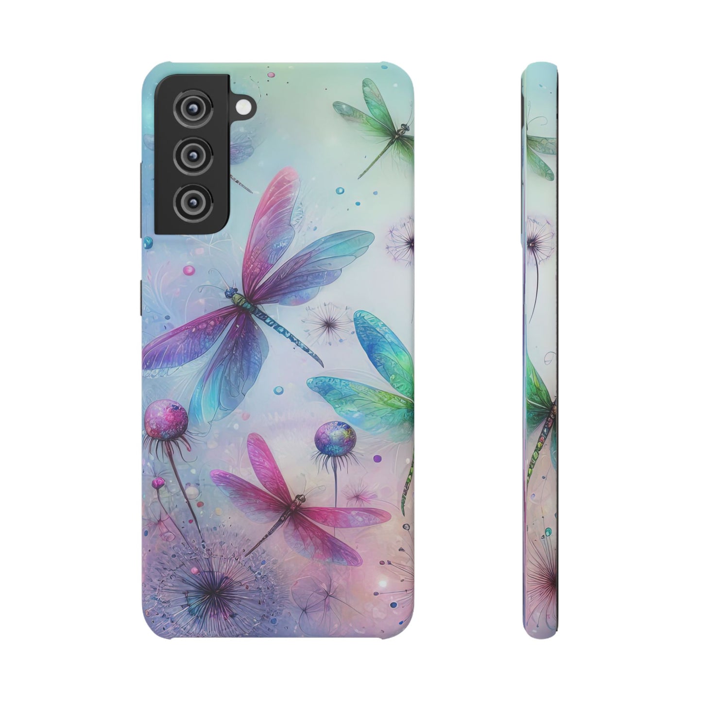 Watercolor Pastel Dragonflies Snap Cases