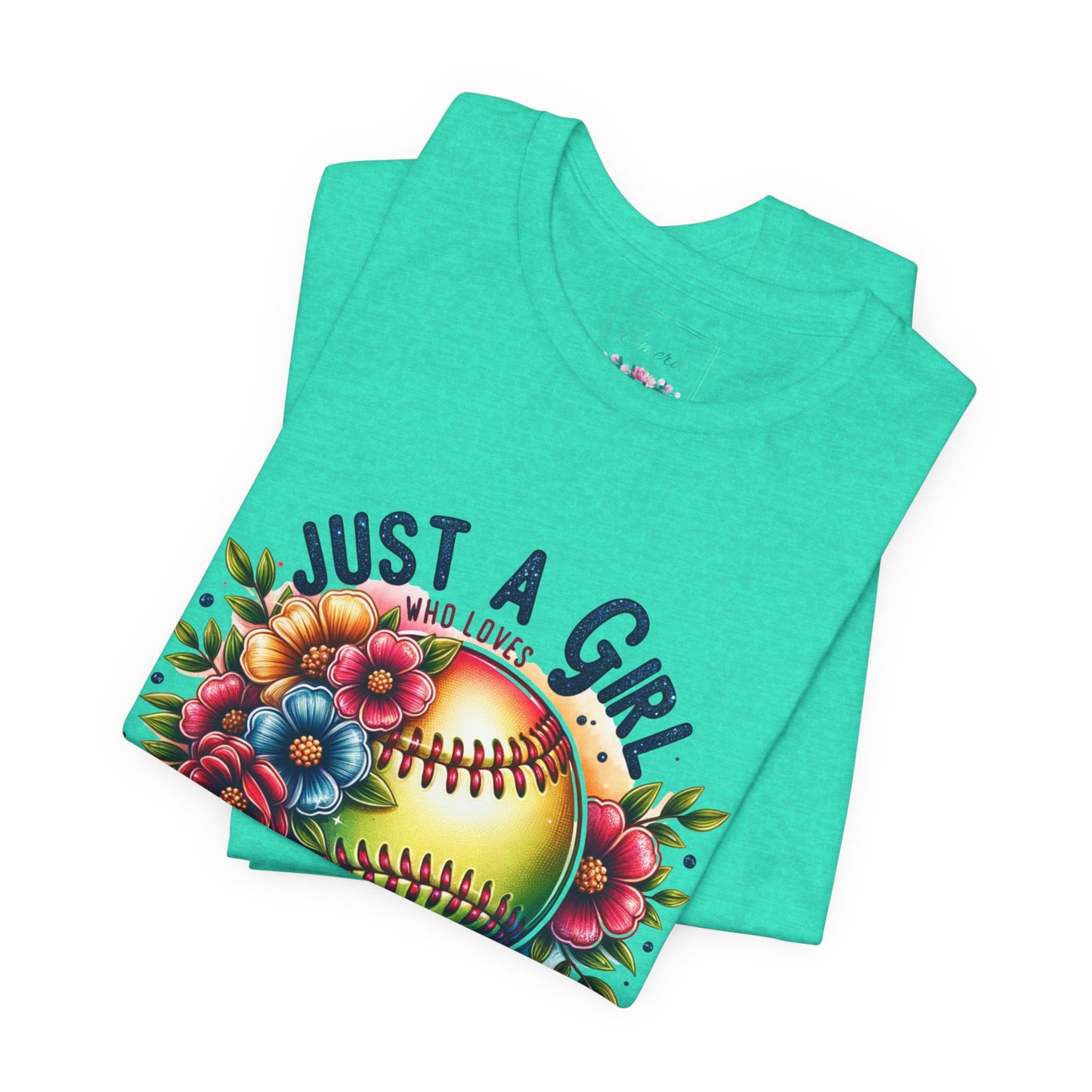 Just a girl who loves softball t-shirt