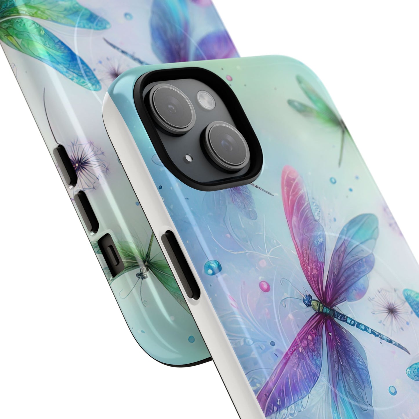 Magnetic Cases - Pastel Watercolor Dragonflies Design