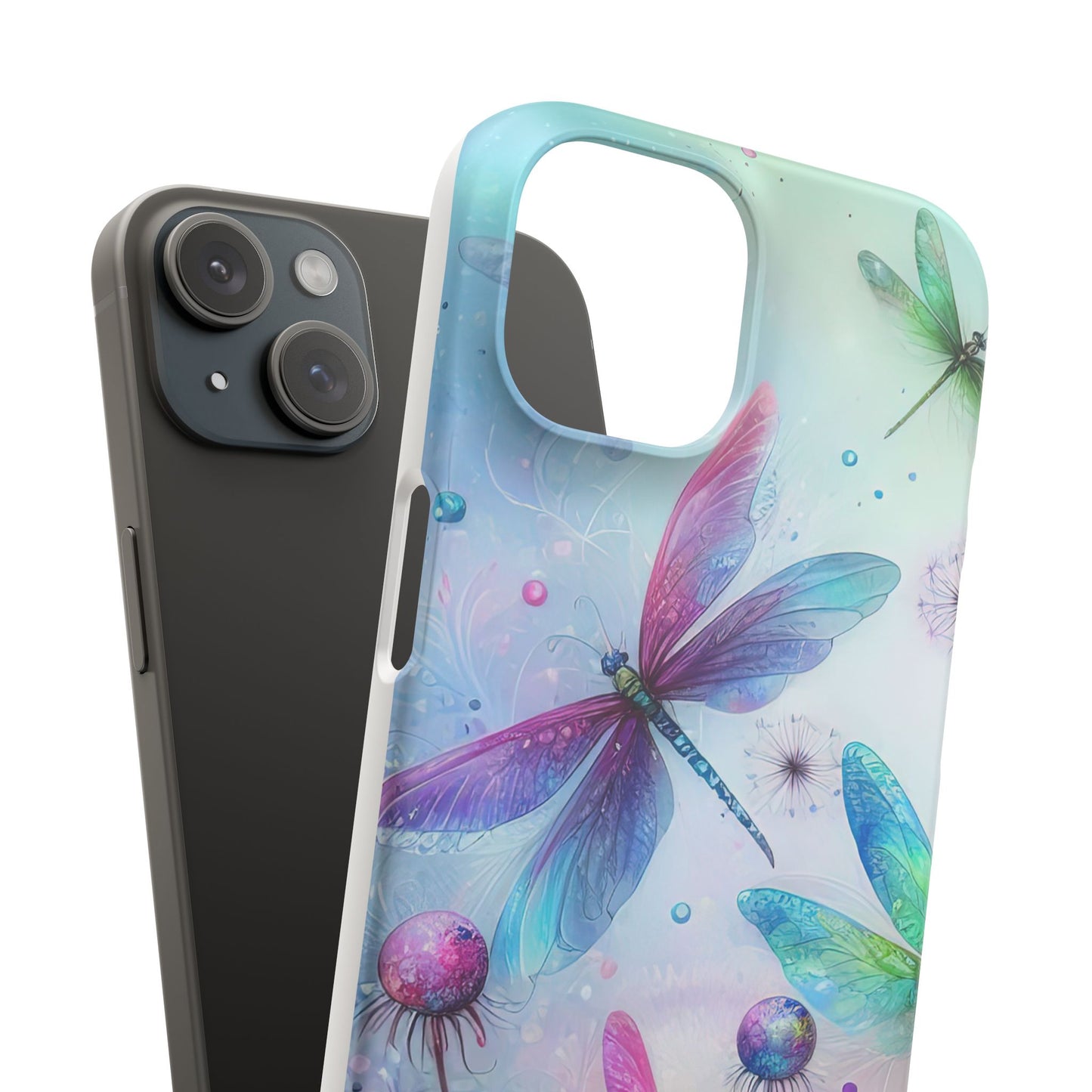 Watercolor Pastel Dragonflies Snap Cases
