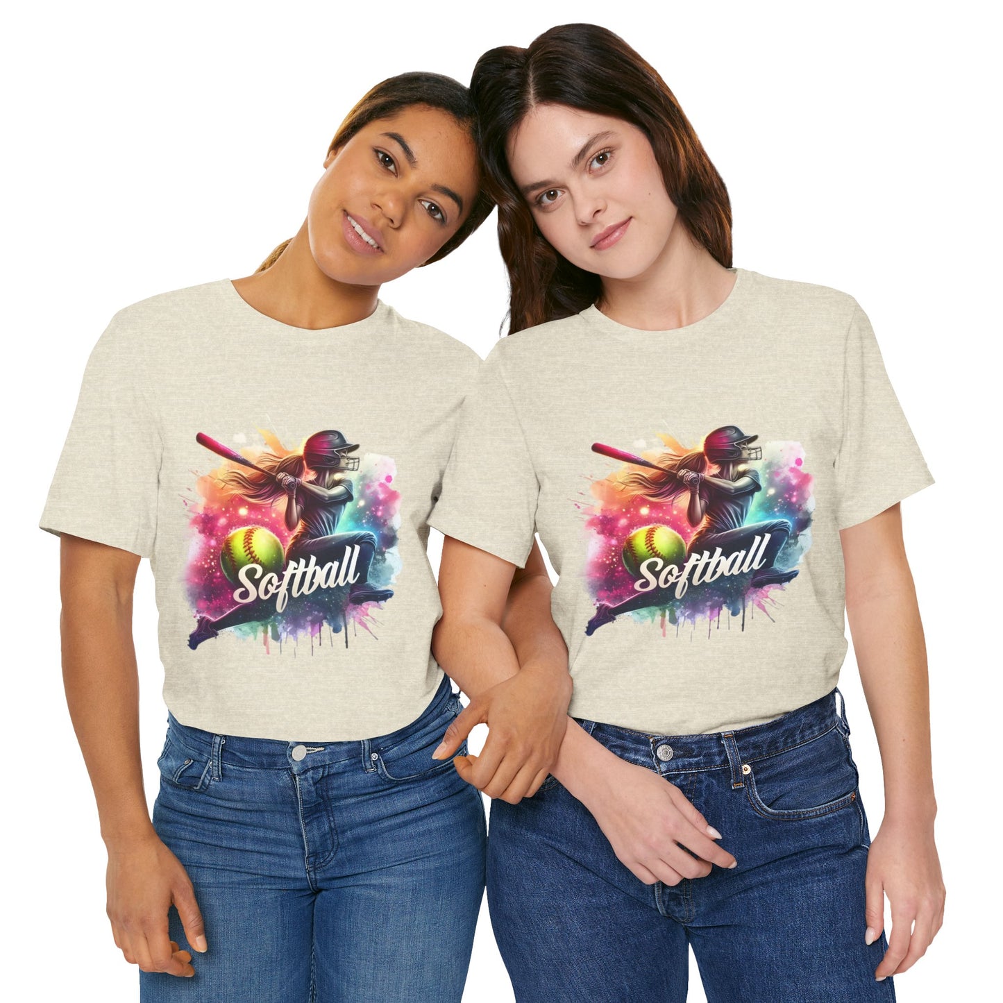 Paint splashed softball swing Jersey Tee