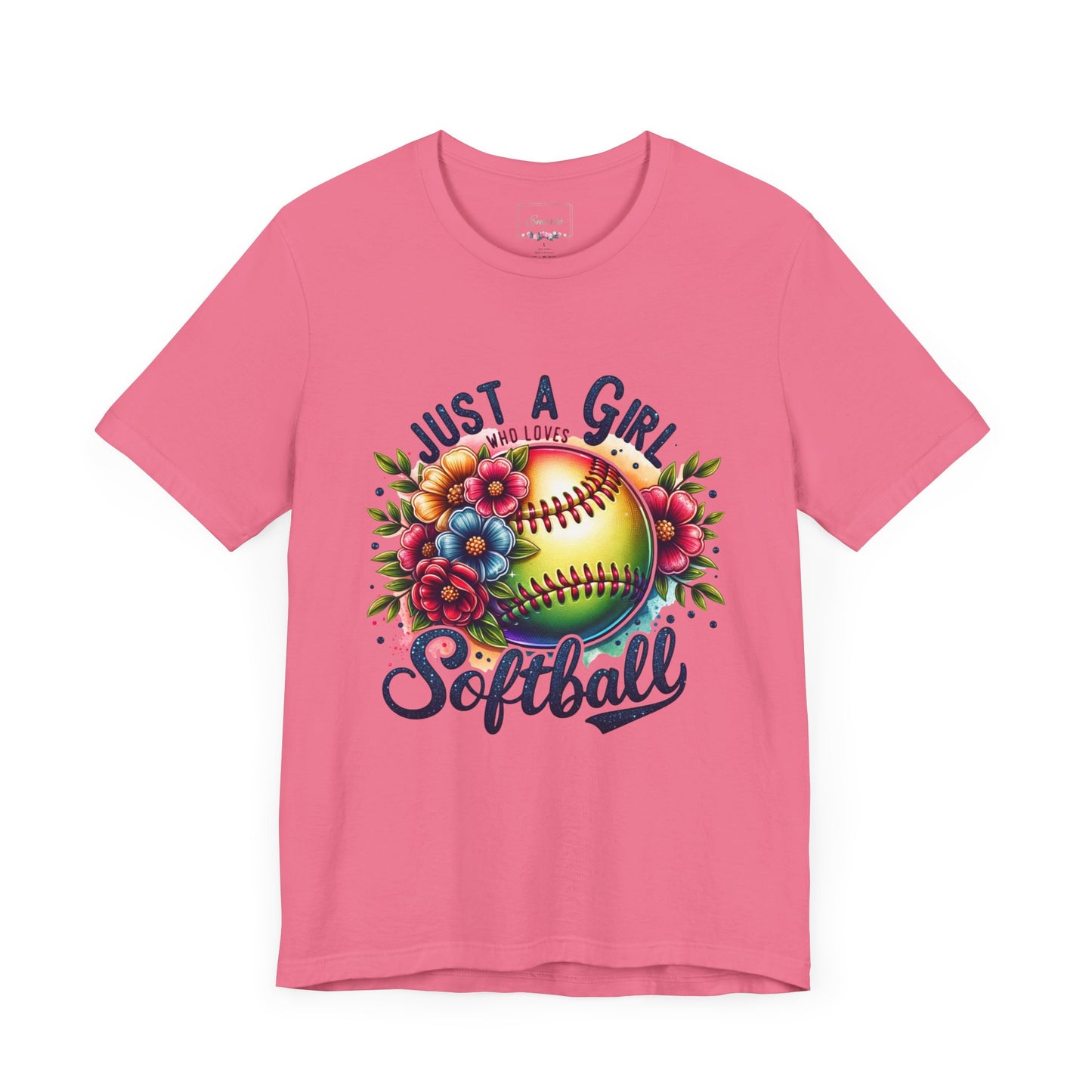 Just a girl who loves softball t-shirt
