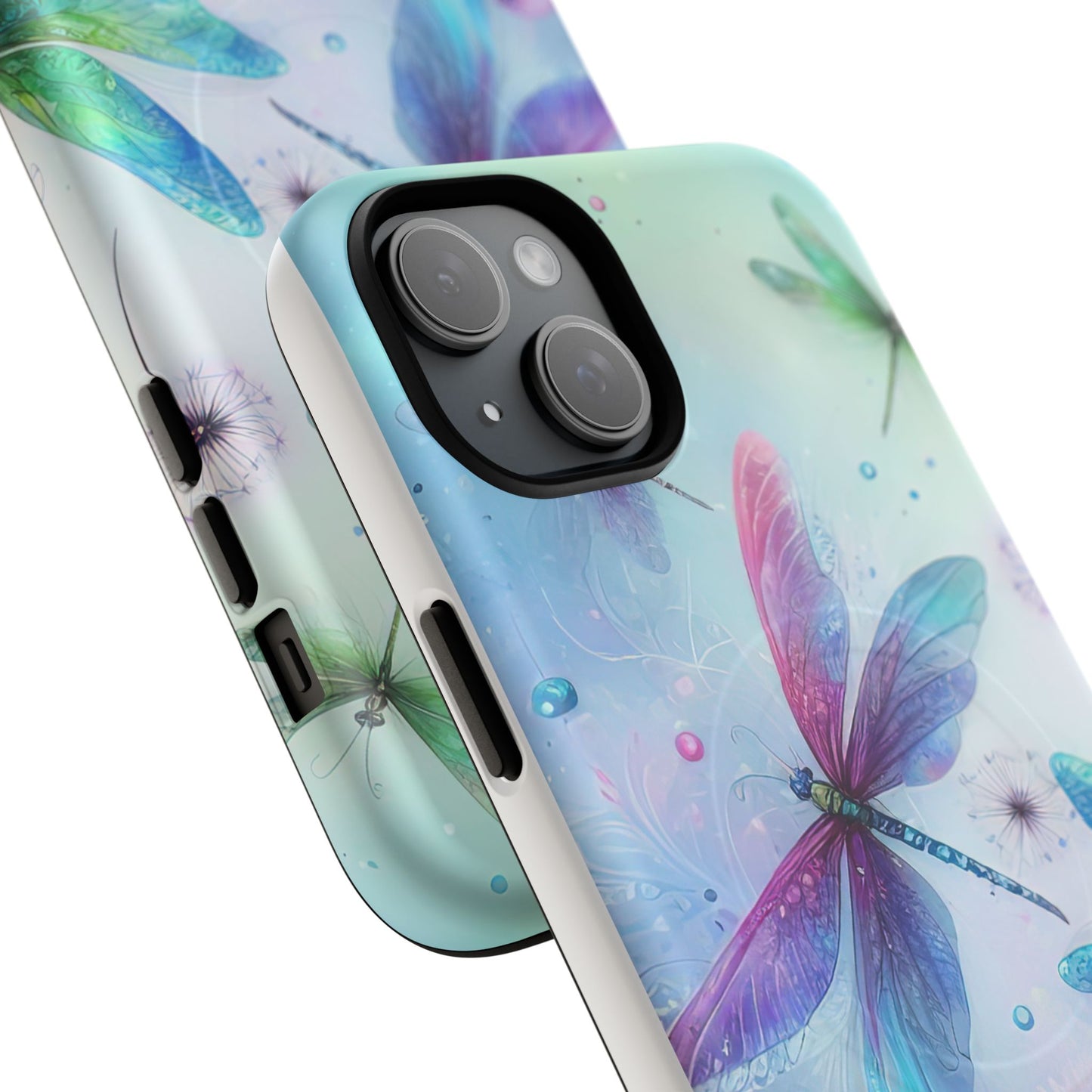 Magnetic Cases - Pastel Watercolor Dragonflies Design