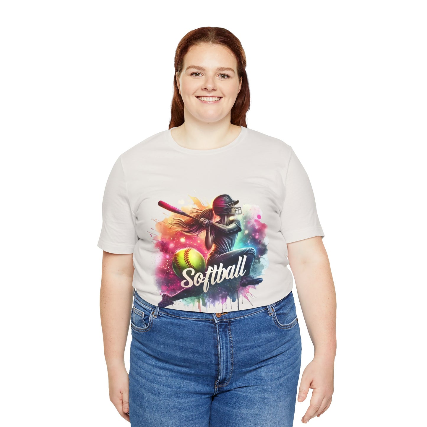 Paint splashed softball swing Jersey Tee