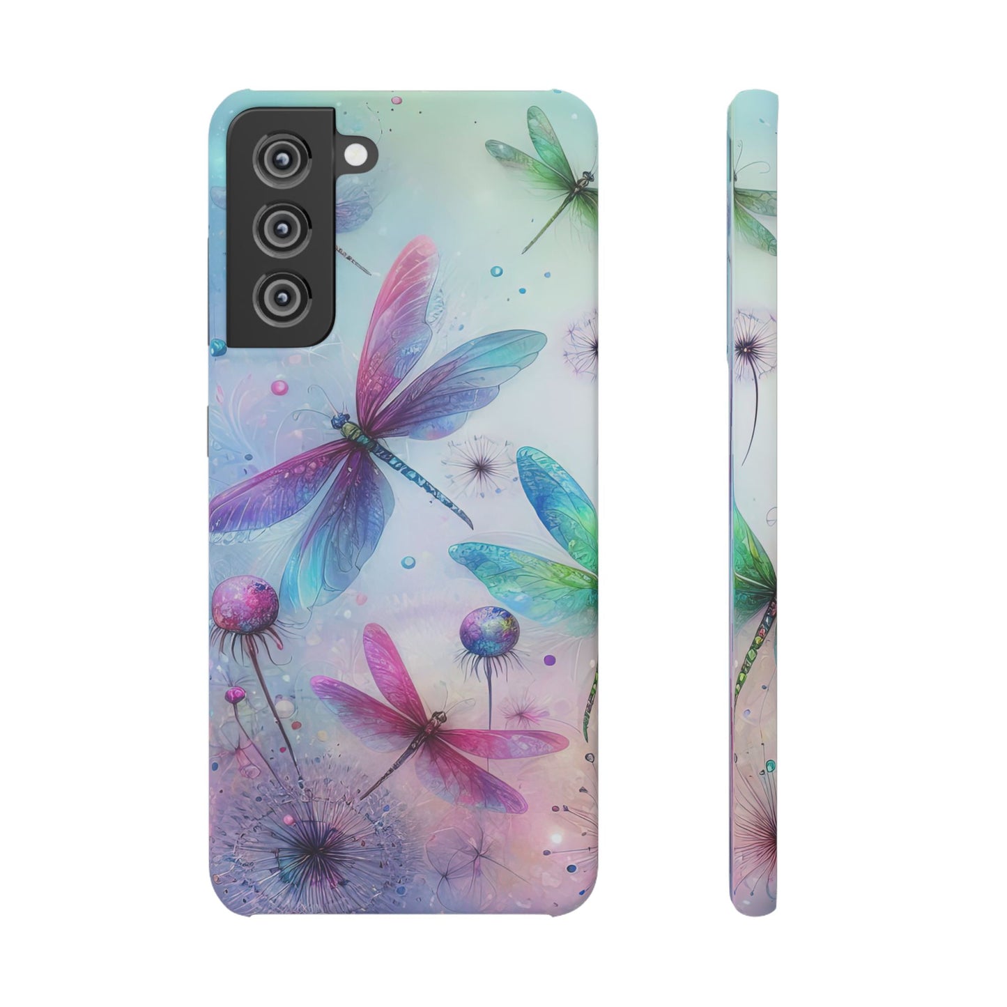 Watercolor Pastel Dragonflies Snap Cases