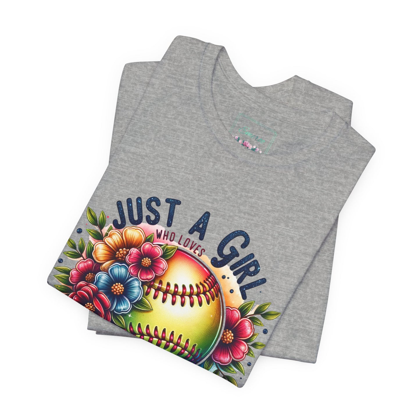 Just a girl who loves softball t-shirt